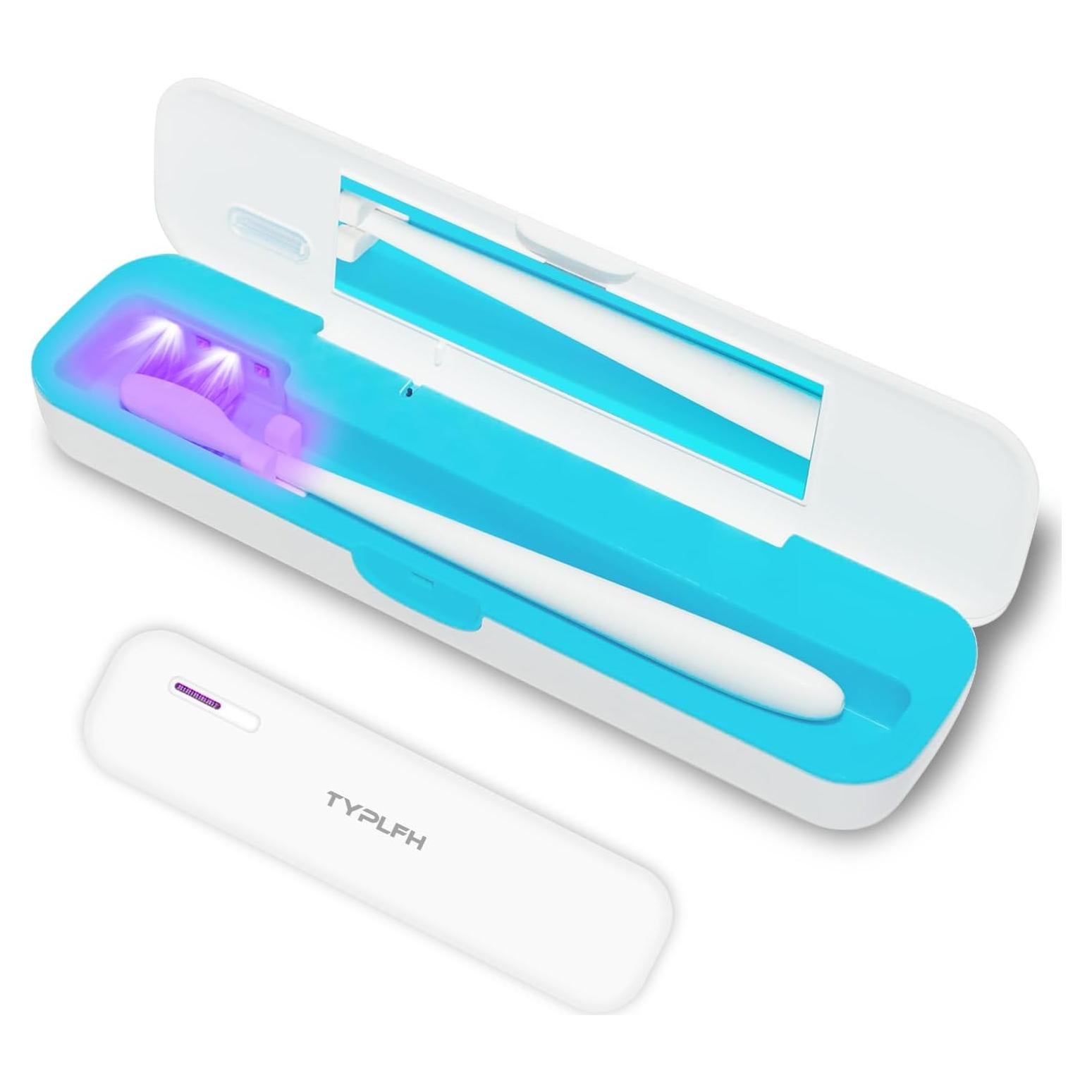 Estuche Desinfectante para Cepillos de Dientes TYPLFH Azul