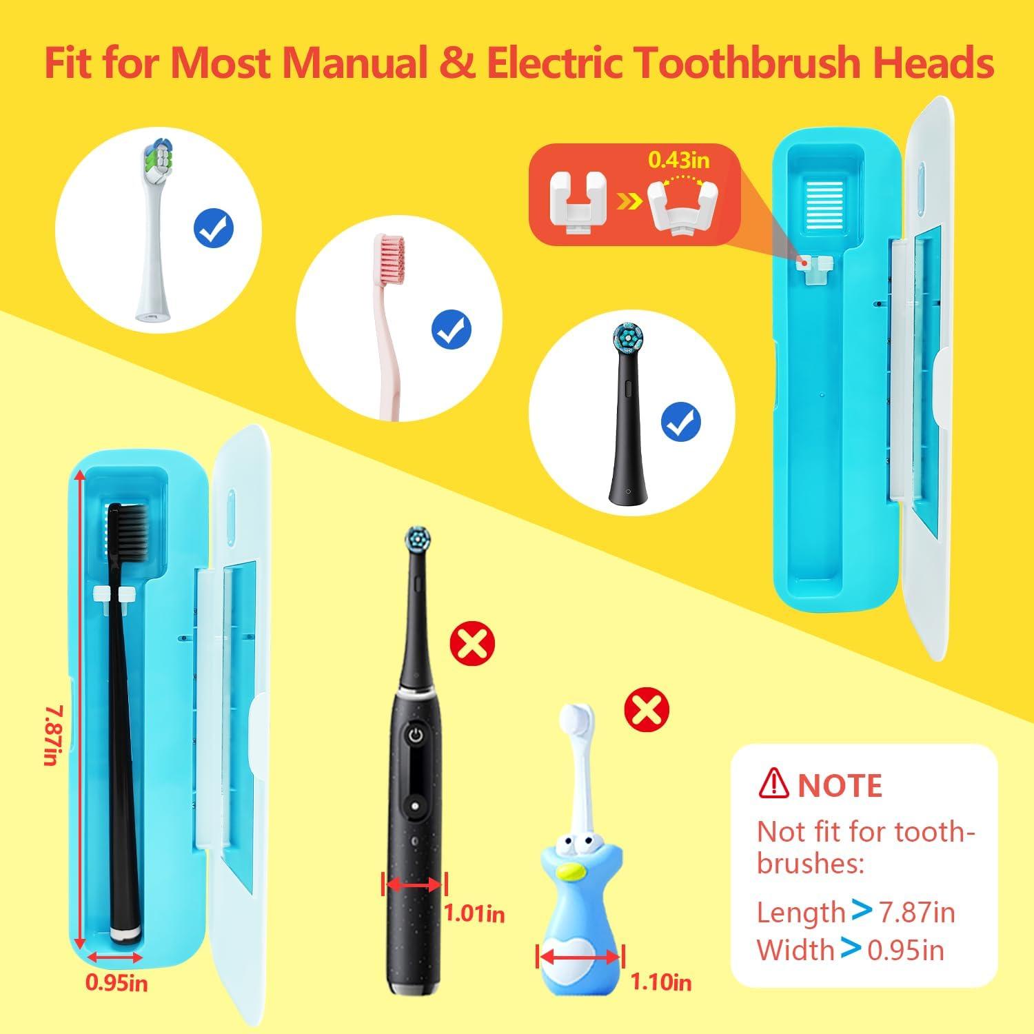 Estuche Desinfectante para Cepillos de Dientes TYPLFH Azul