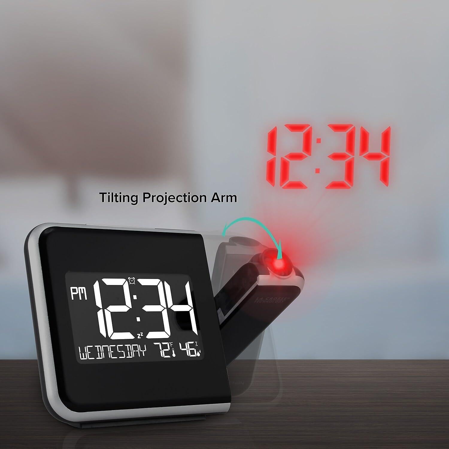 Reloj Despertador Proyectado La Crosse Technology 616-1412 con Temperatura