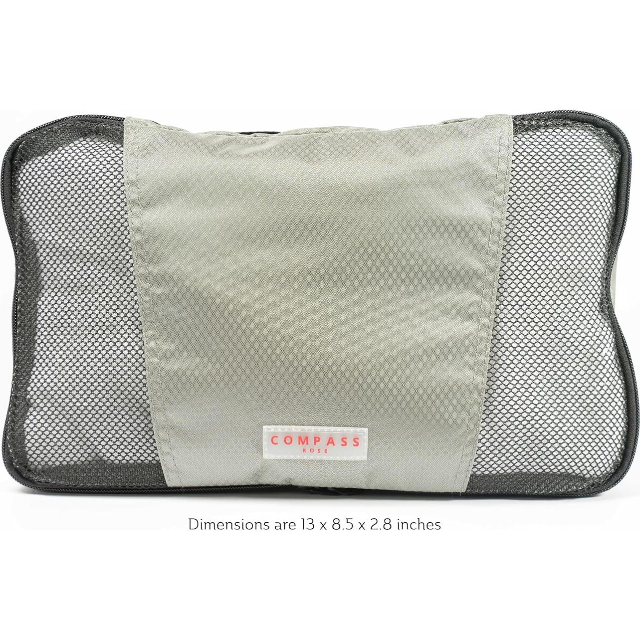 Cubos de Empaque Medianos Compass Rose - 4 Piezas Rojo y Gris