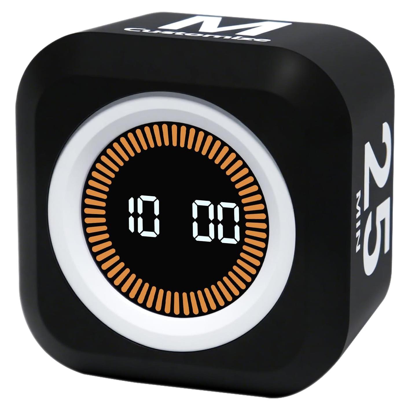 Temporizador Visual Cubo Rotatorio FCXJTU 5-50 Minutos Negro