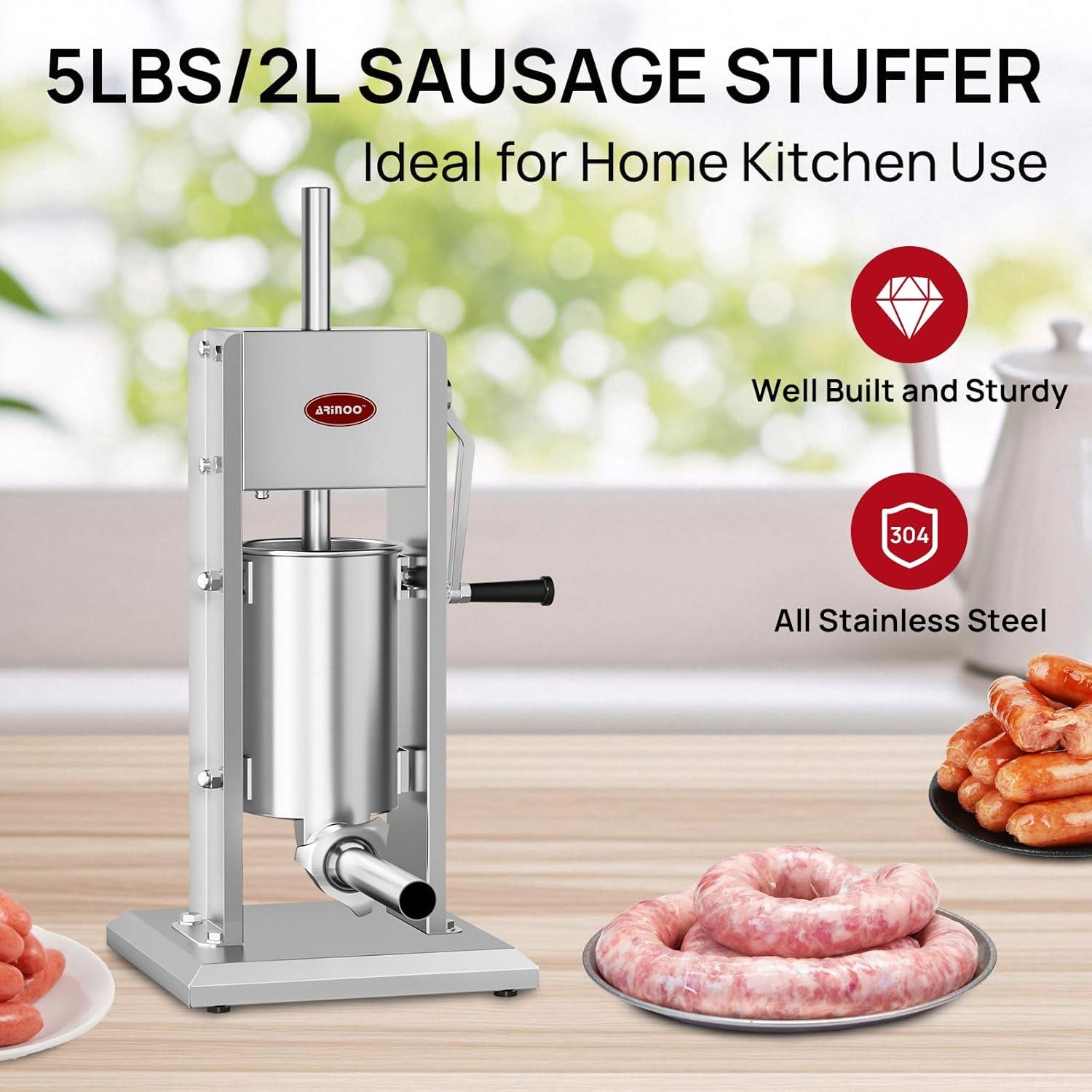 Rellenador de Salchichas Vertical ARINOO 2L Acero Inoxidable