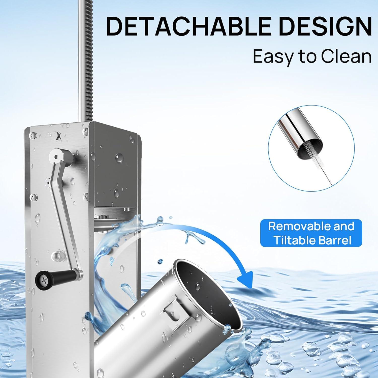 Rellenador de Salchichas Vertical ARINOO 2L Acero Inoxidable