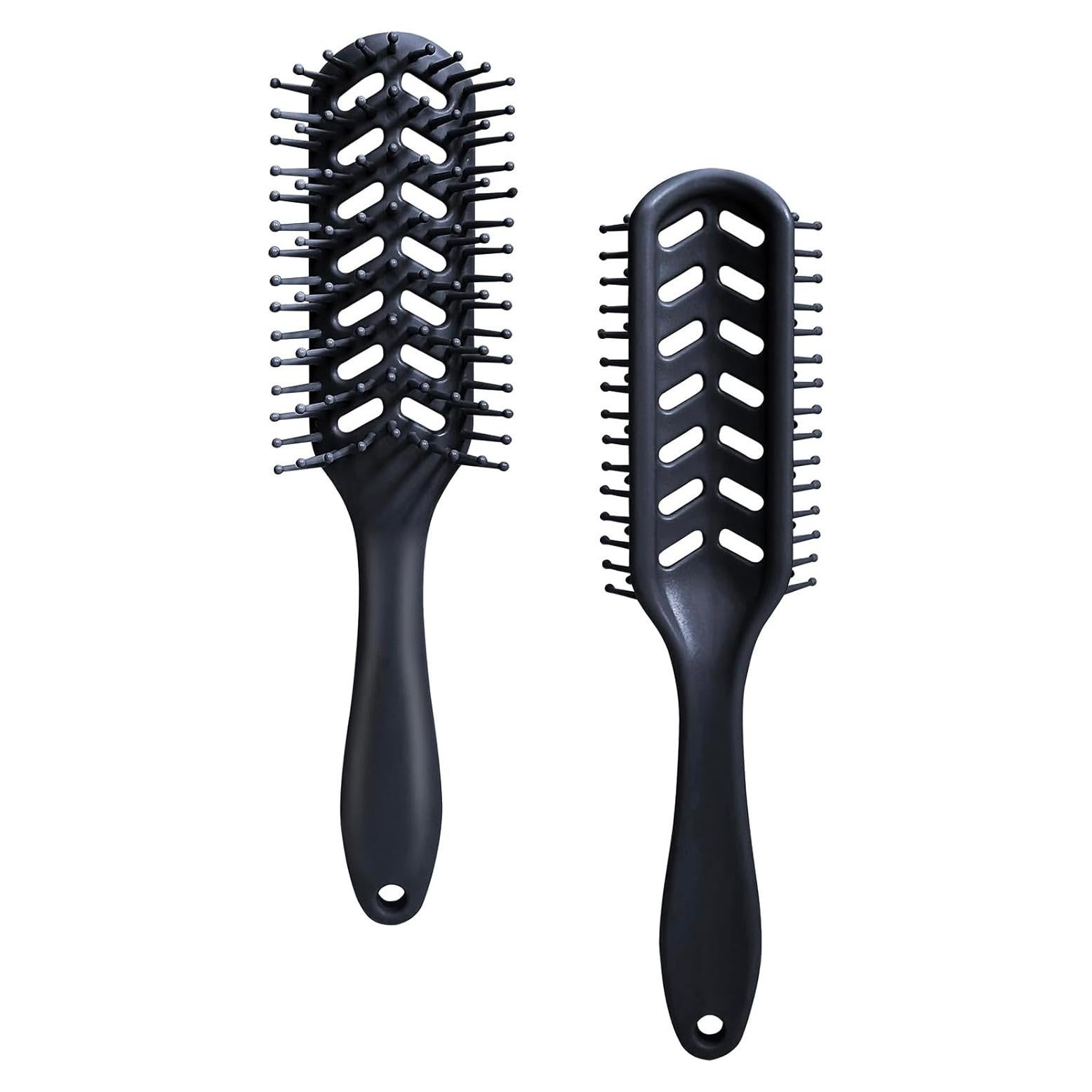 Cepillo Desenredante para Cabello Rizado Kuwa Negro 21.1cm
