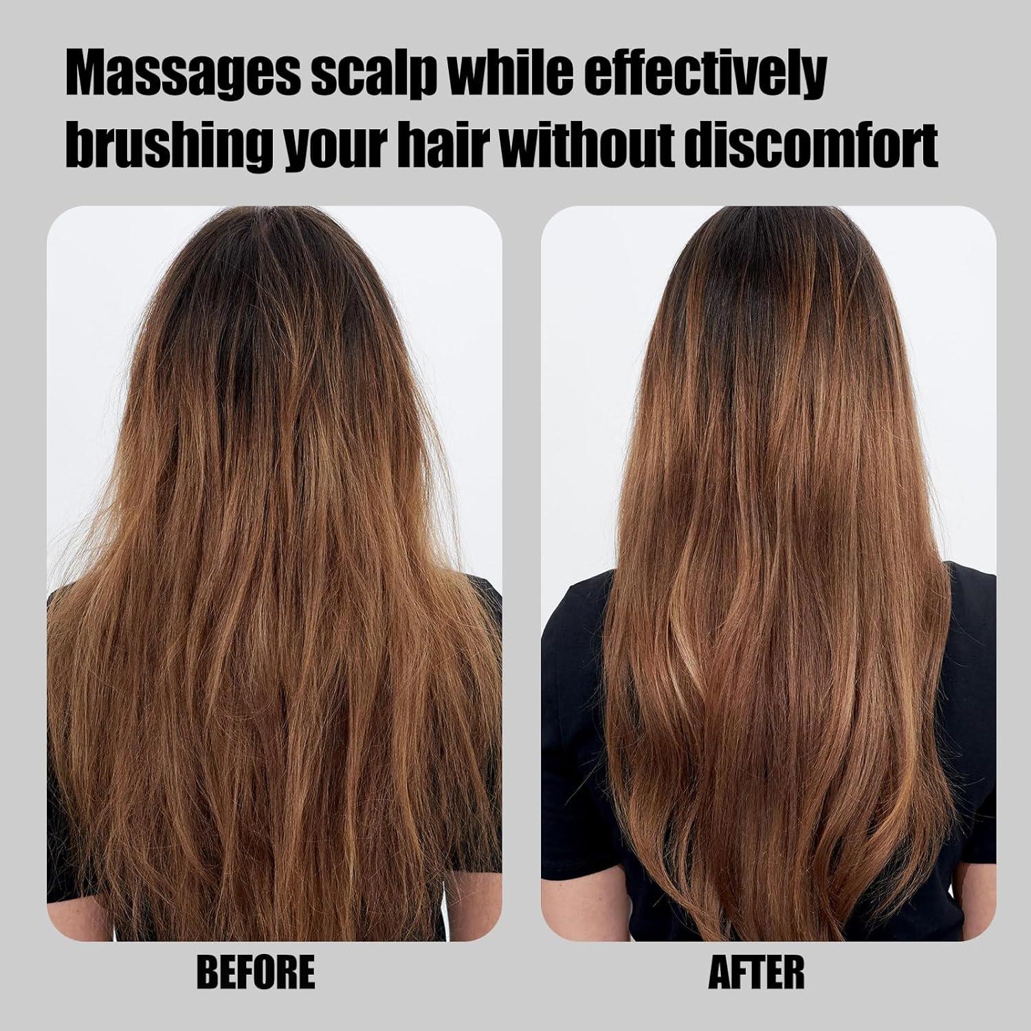 Cepillo Desenredante para Cabello Rizado Kuwa Negro 21.1cm