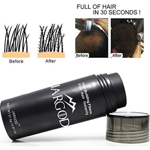 Fibras para Cabello JARGOD 27.5g - Volumen Instantáneo Negro