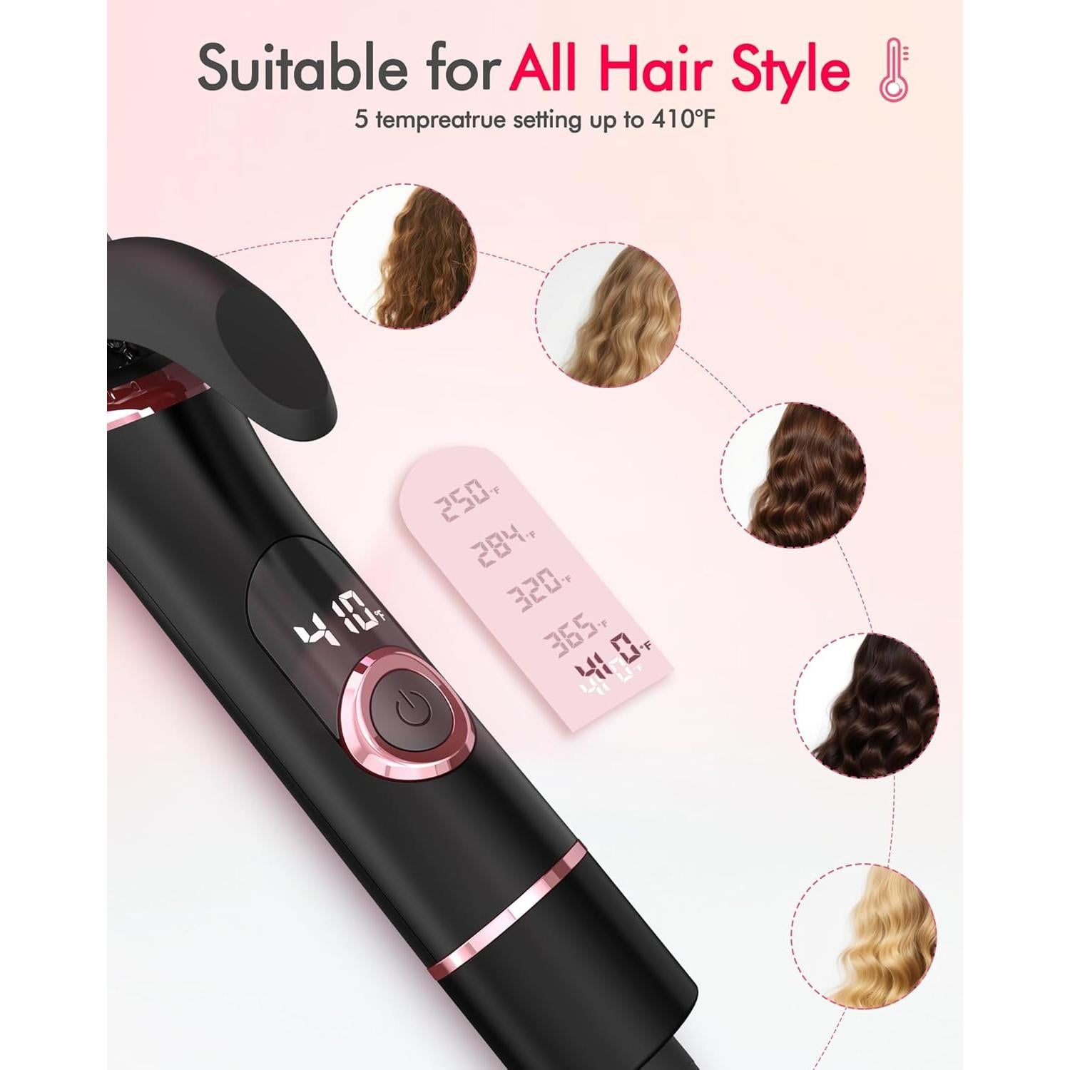 Mini Plancha de Rizar NFie Doble Voltaje 25.4 cm 210°C