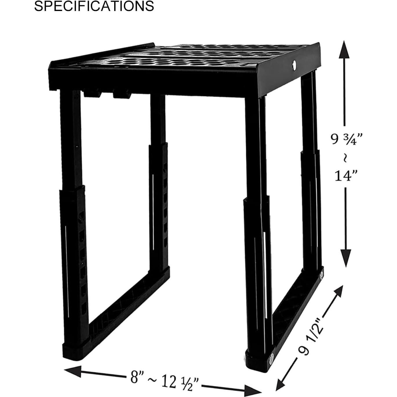 Estante Organizador Ajustable ABLinox para Taquilla Negro
