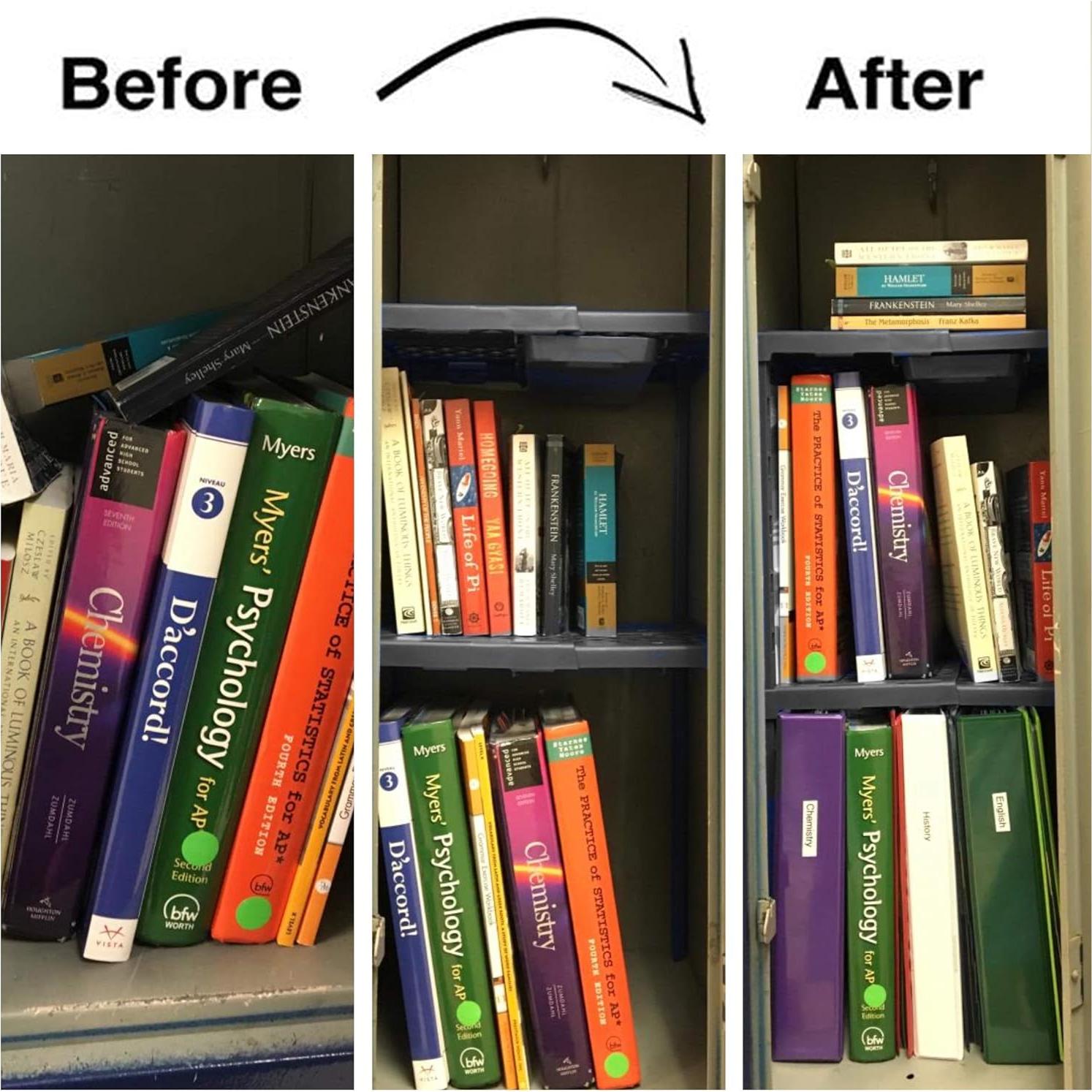 Estante Organizador Ajustable ABLinox para Taquilla Negro