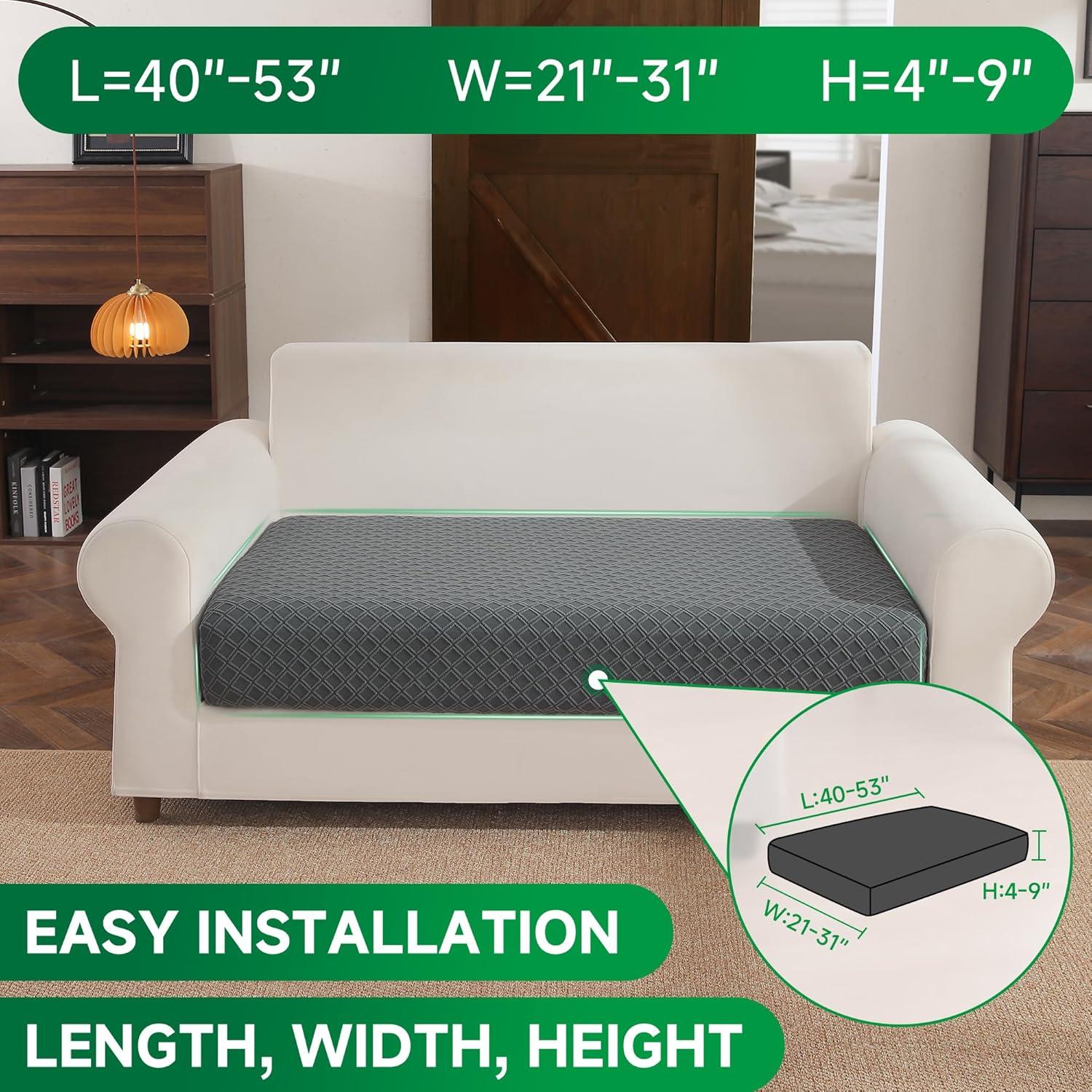 Funda de Sofá Elástica OHSIO Gris Oscuro 1PC Lavable