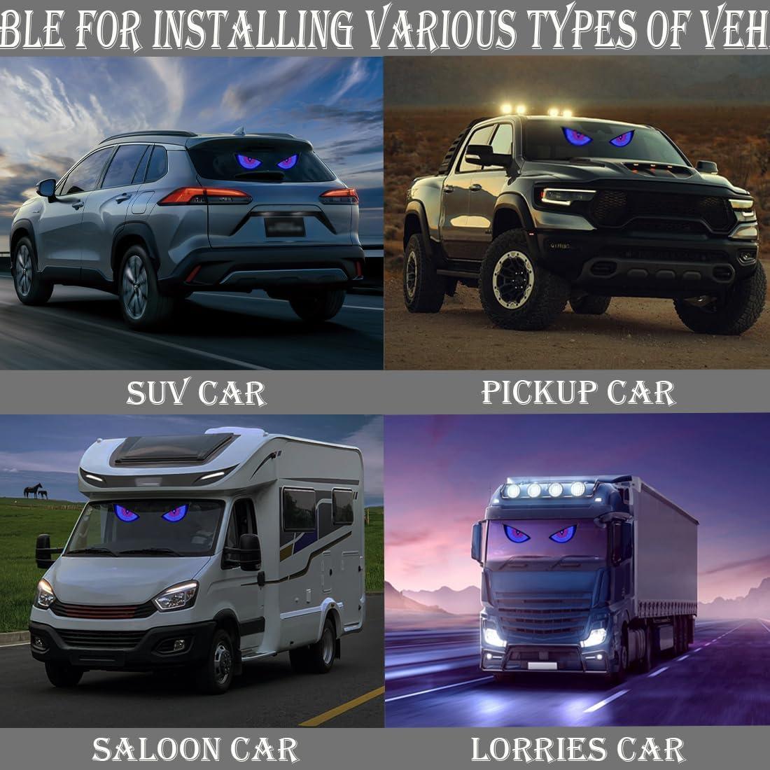 Luces LED Ojos de Diablo Lcxecnw para Coche USB 11 Modos