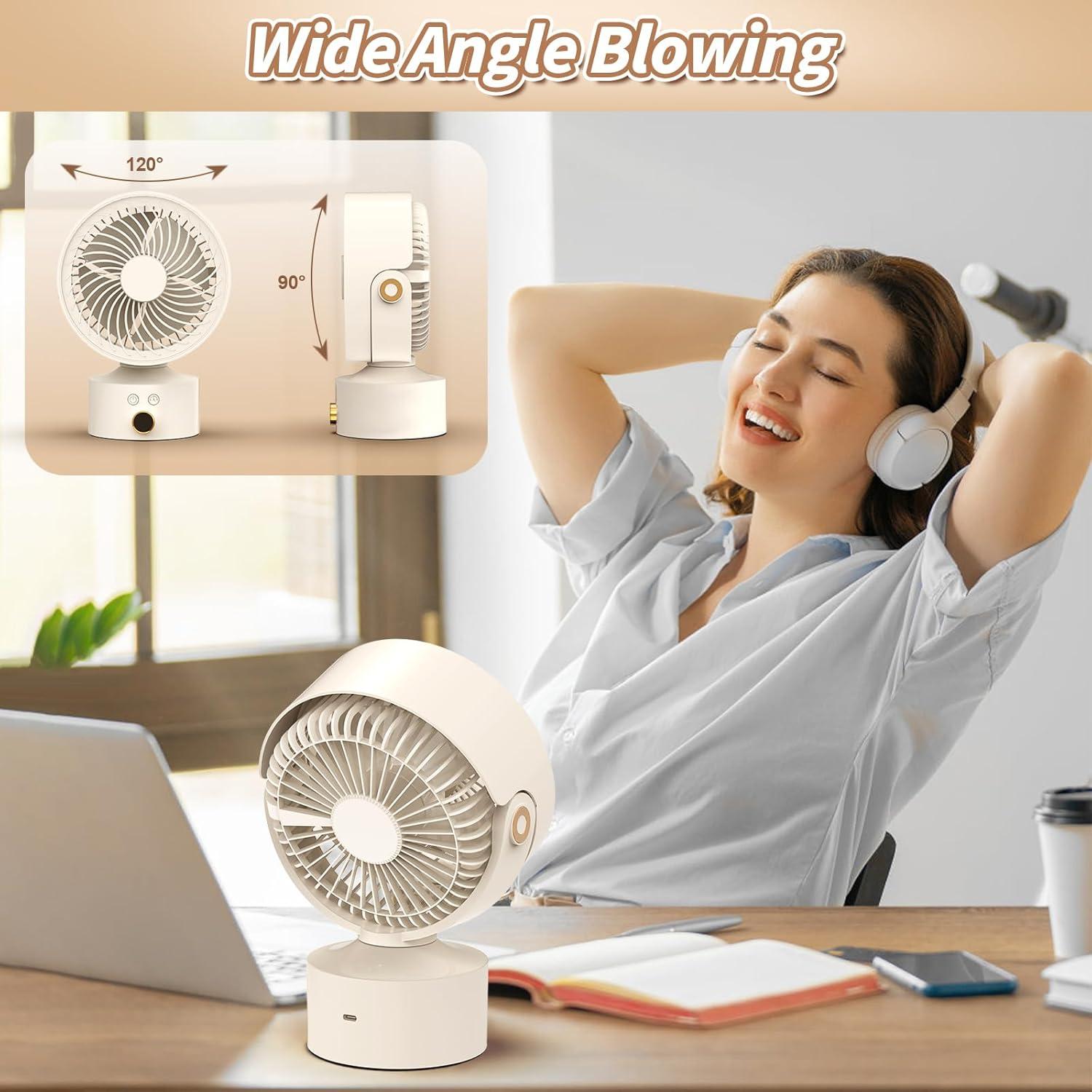 Ventilador de Escritorio Yincook F70 Oscilante 3 Velocidades 22.86 cm