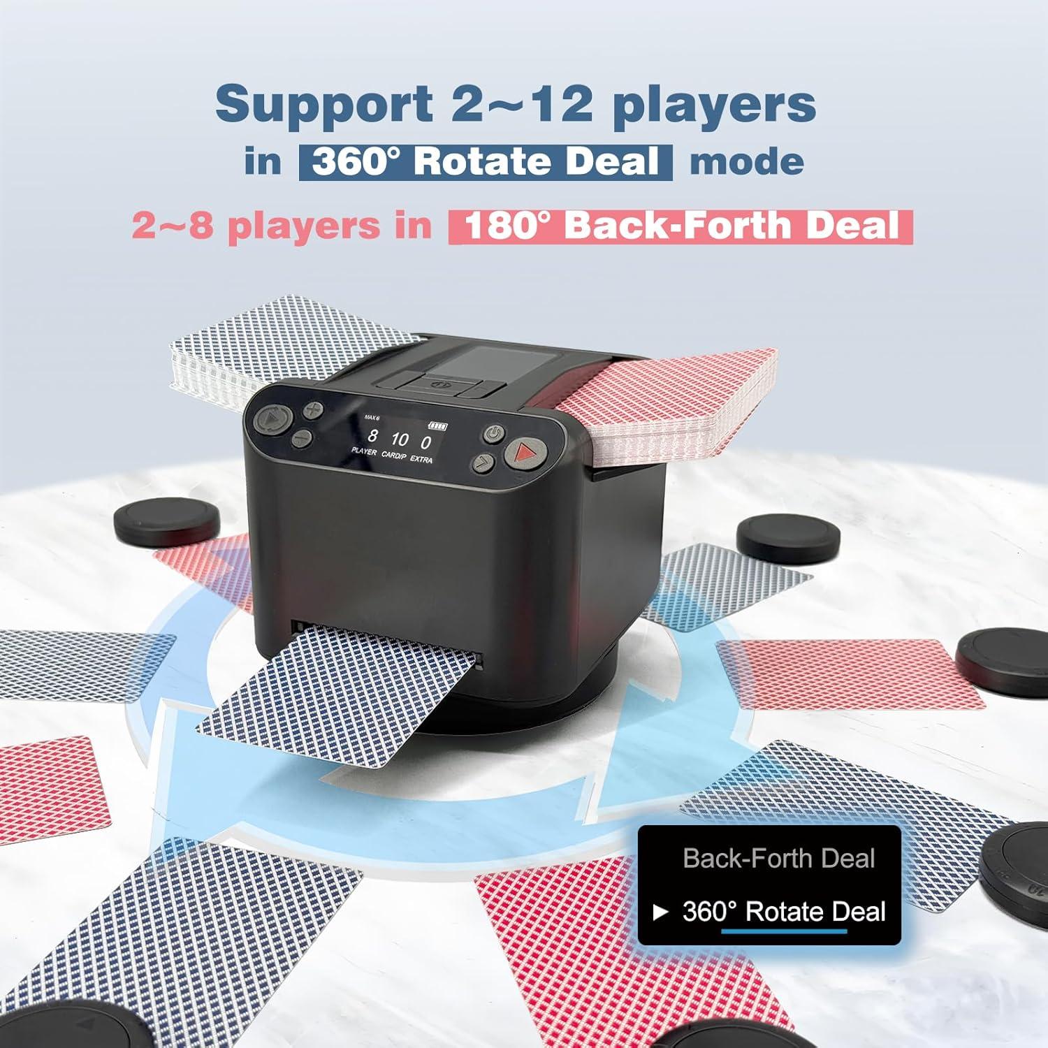 Barajador Automático LuxeVoy con 8 Mandos - Soporta 12 Jugadores