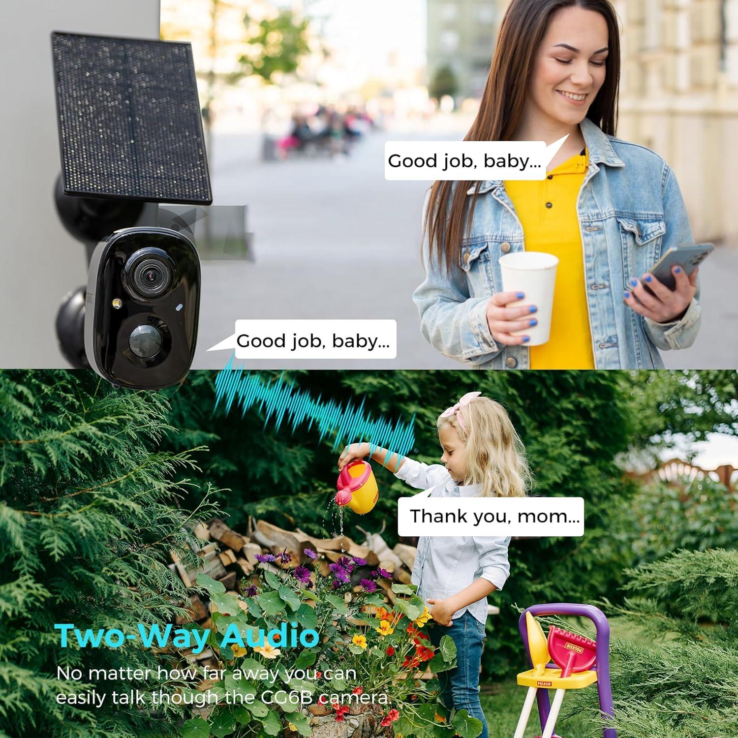 Cámara de Seguridad Solar Vicohome 2CG6B 2K Inalámbrica Exterior