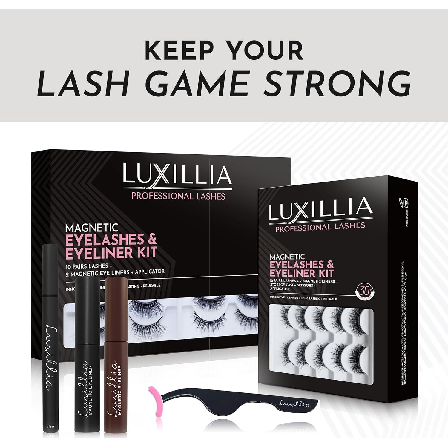 Kit de Pestañas Magnéticas Luxillia 7 Piezas - Reutilizables, Sin Pegamento