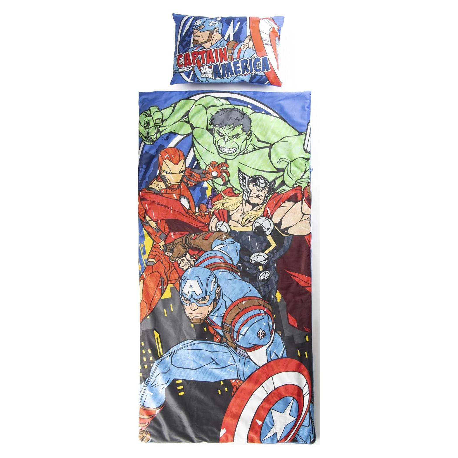 Saco de Dormir Infantil Jay Franco Avengers 137x69 cm con Almohada