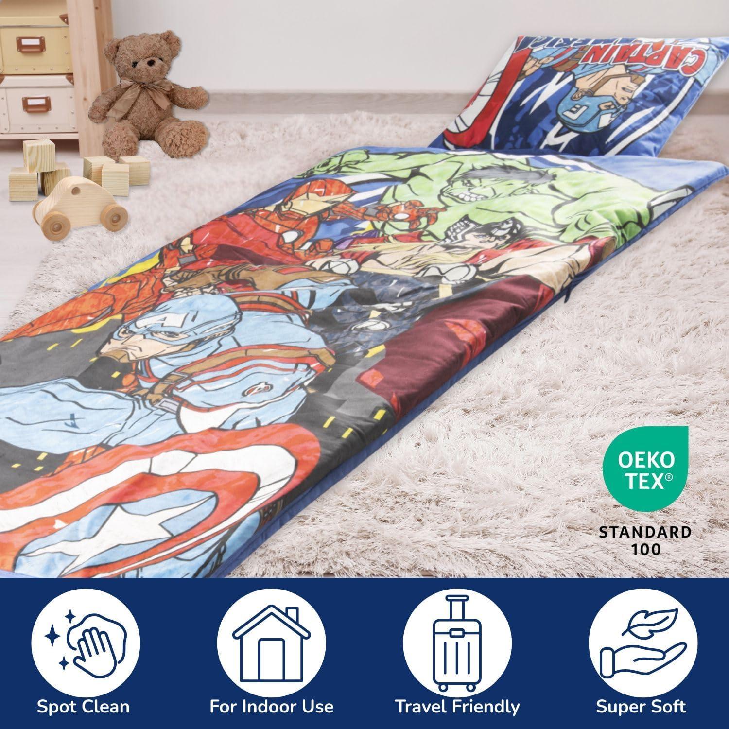 Saco de Dormir Infantil Jay Franco Avengers 137x69 cm con Almohada