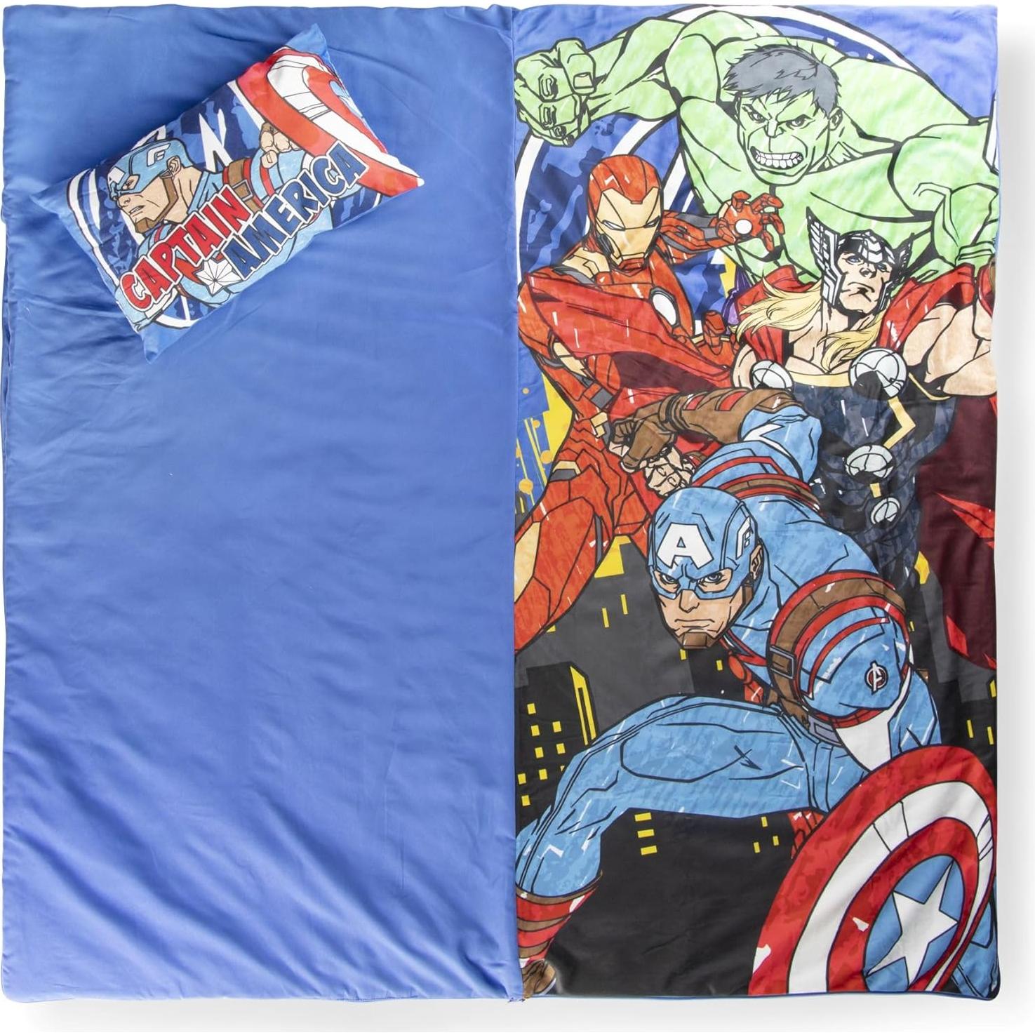 Saco de Dormir Infantil Jay Franco Avengers 137x69 cm con Almohada
