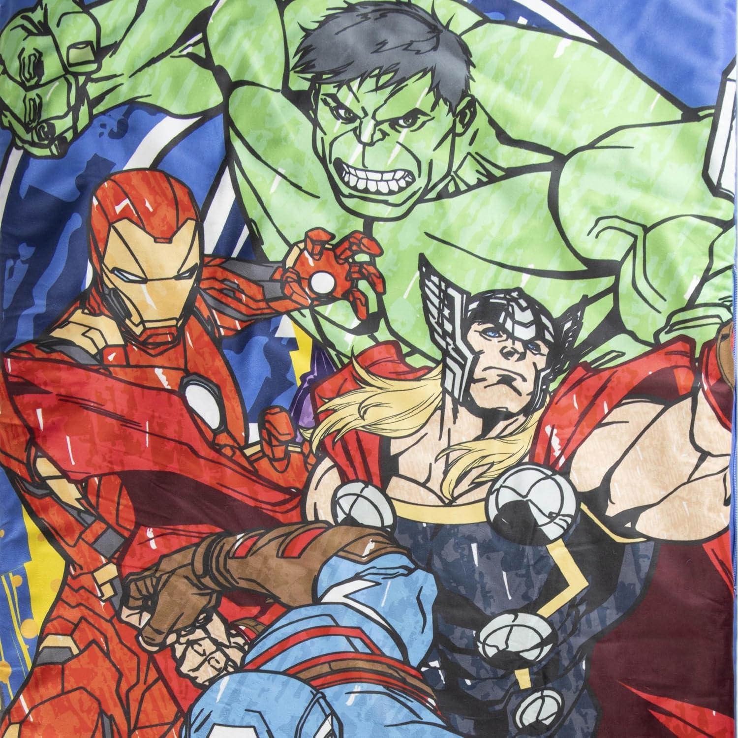 Saco de Dormir Infantil Jay Franco Avengers 137x69 cm con Almohada