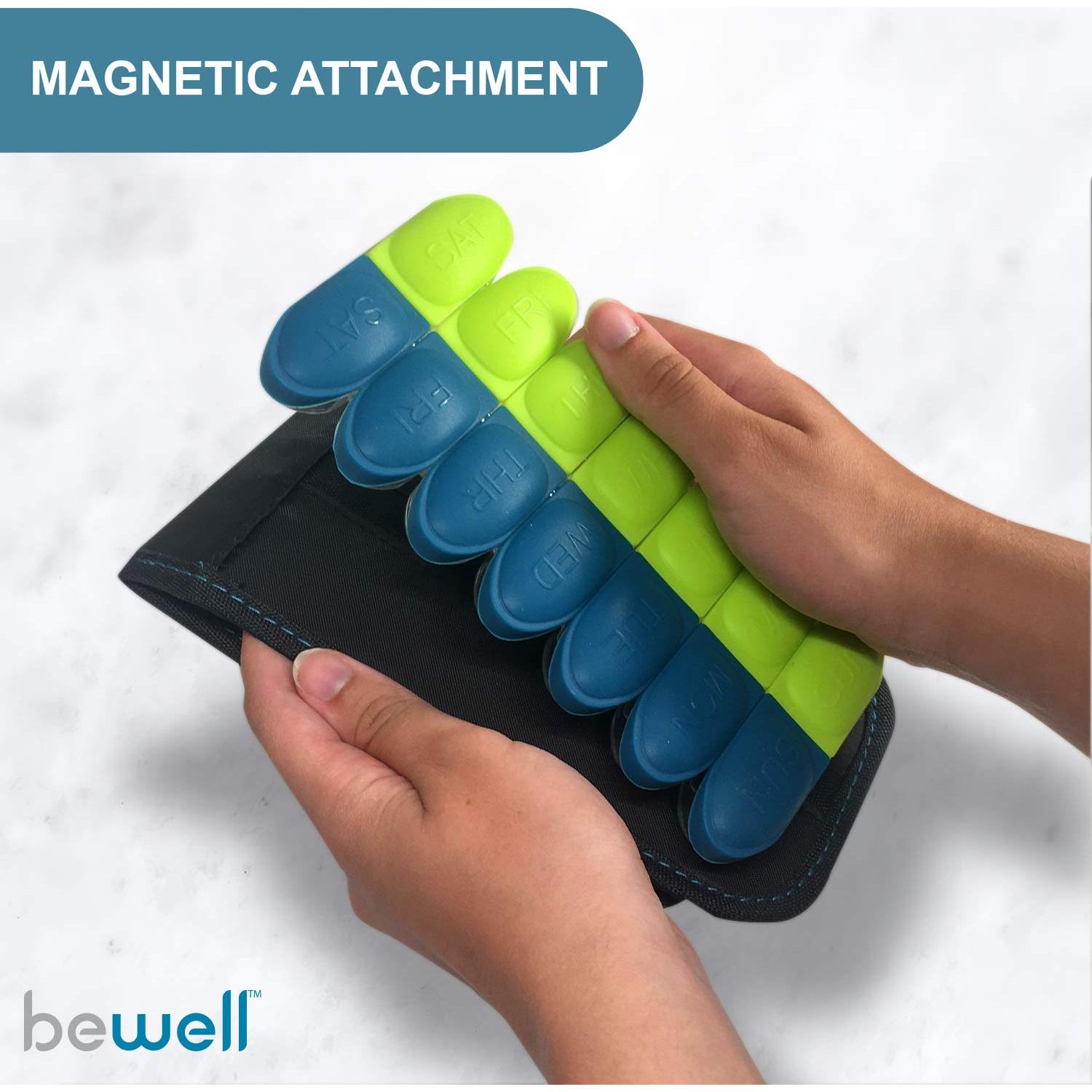 Organizador de Pastillas Plegable Lewis N. Clark 14 Compartimentos Gris