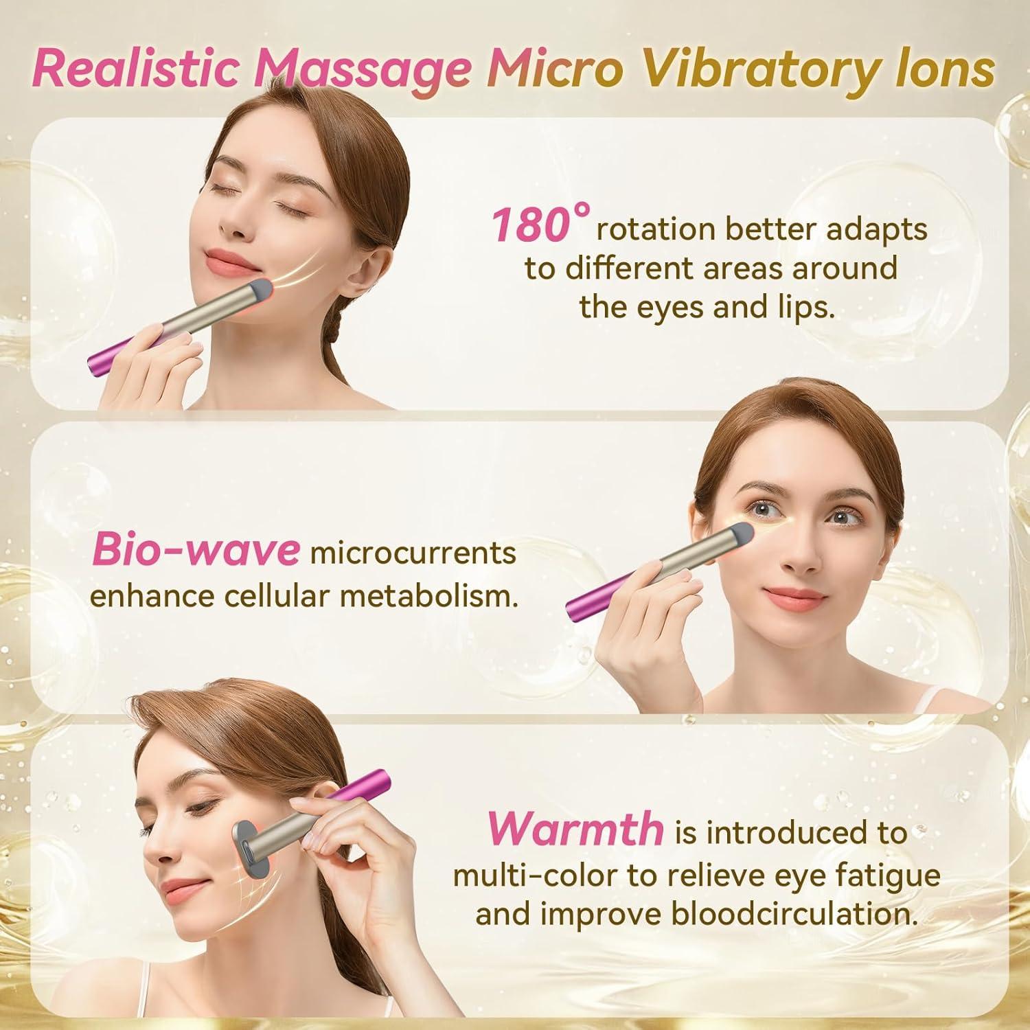 Varita Terapia de Luz Roja FOLOKE 7 en 1 para Cuidado Facial