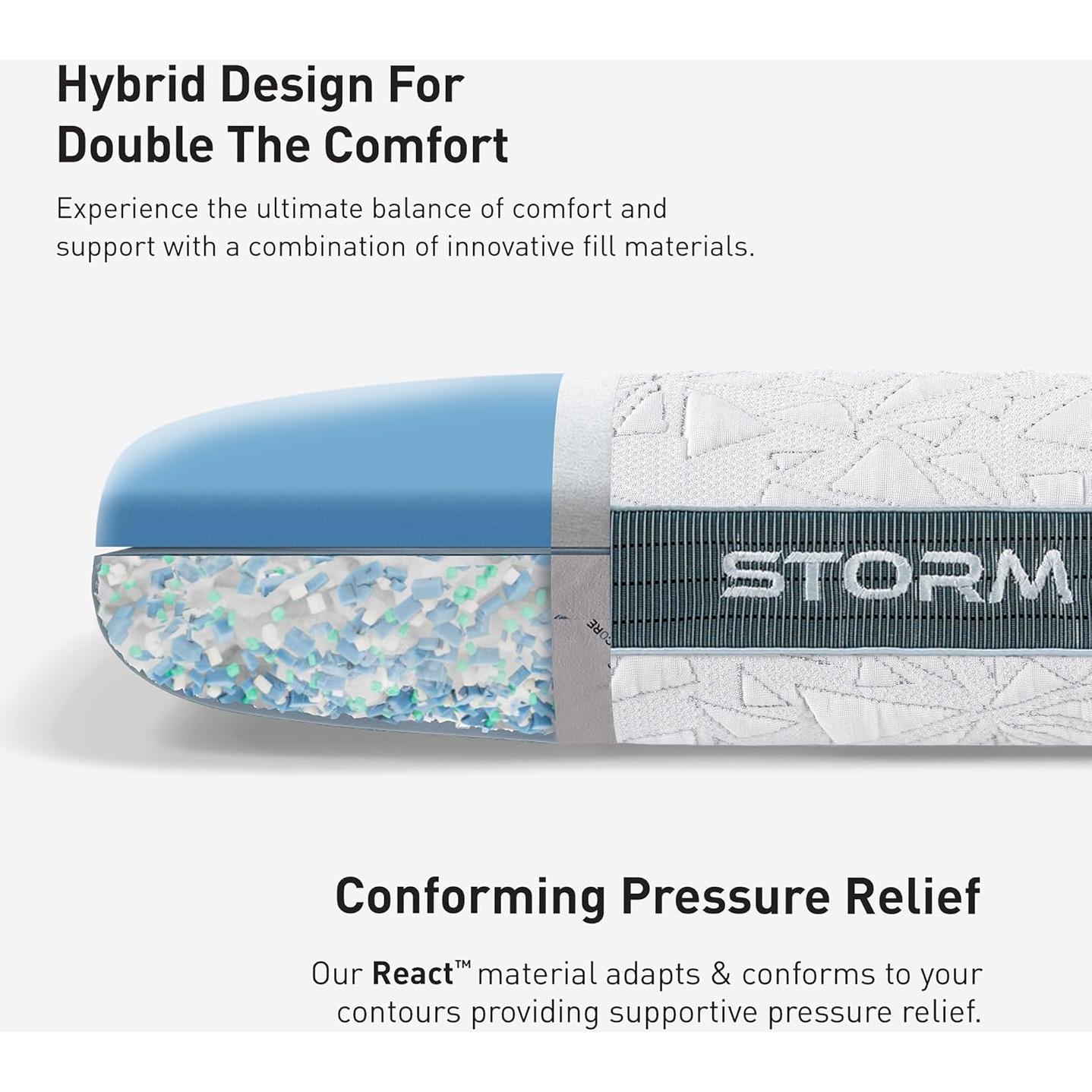 Almohada de Cama Bedgear Storm 2.0 Refrigerante Media Firmeza