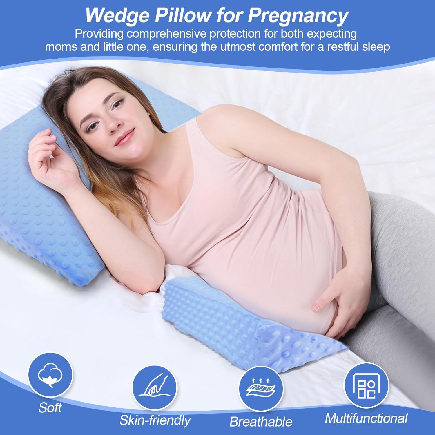 Cojín de Embarazo BiKontrun en Forma de Cuña, Espuma Viscoelástica