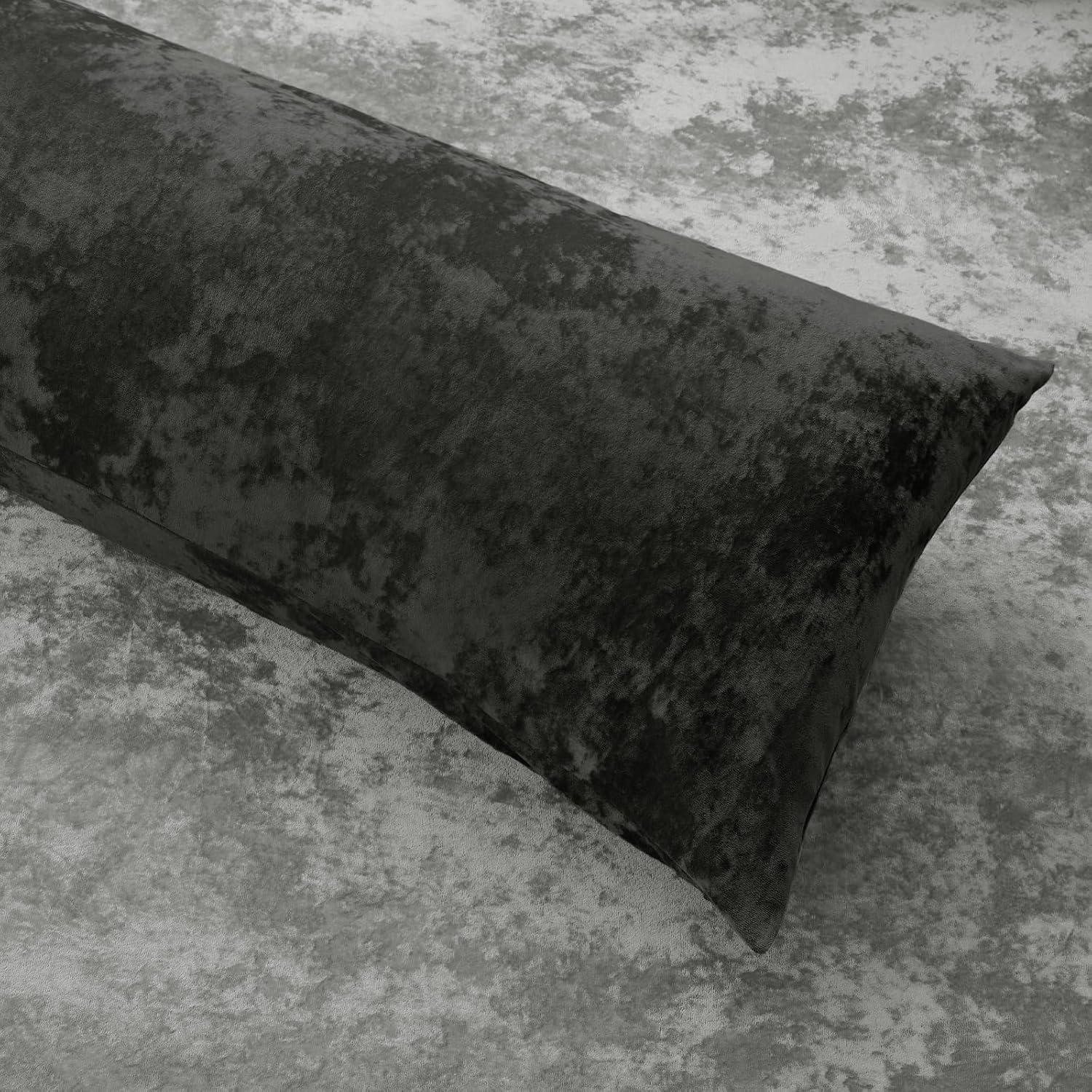 Funda de Almohada de Cuerpo BEDELITE Terciopelo Negro 137x51 cm