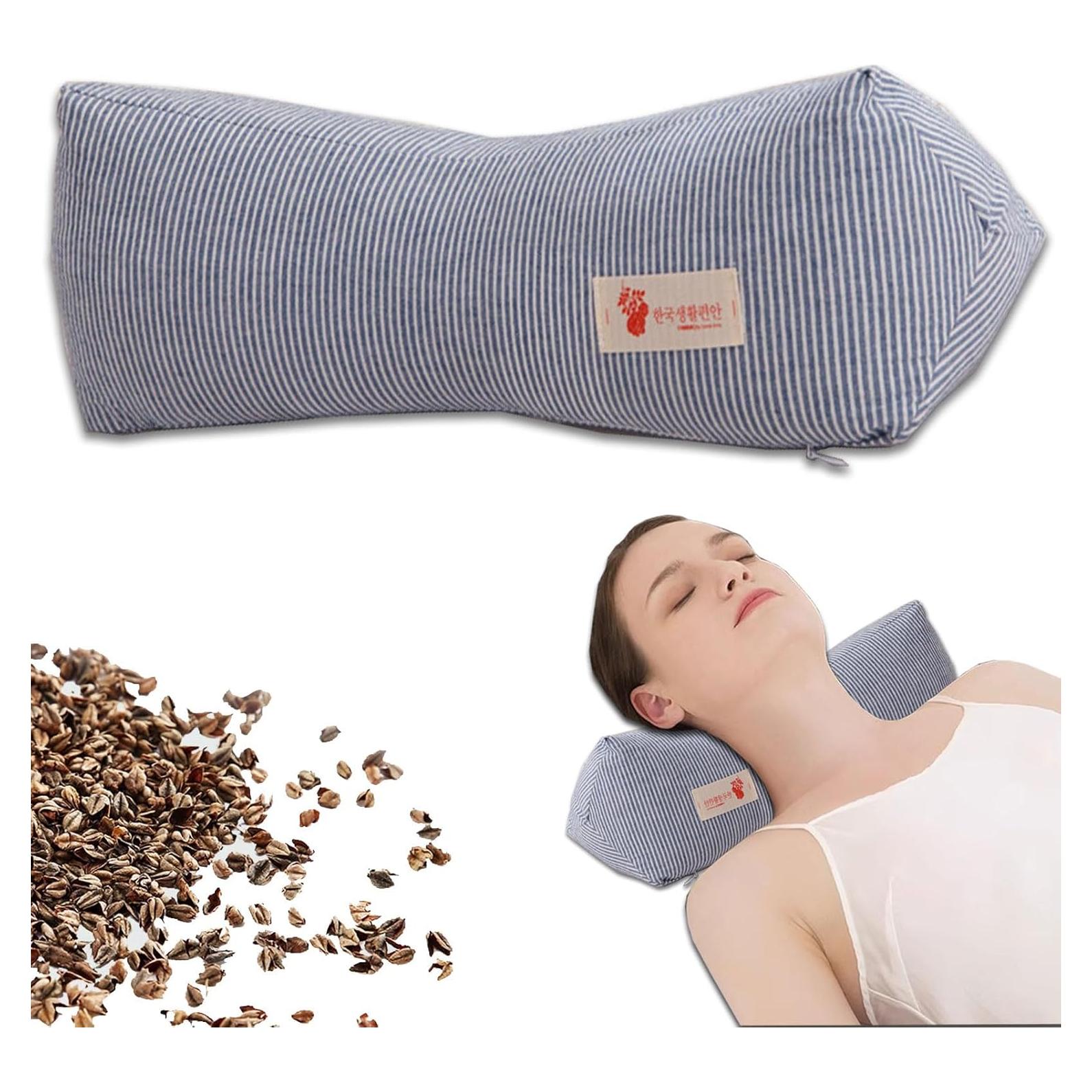 Almohada Cervical Ajustable GCHC-CYL de Trigo Sarraceno 40x15cm