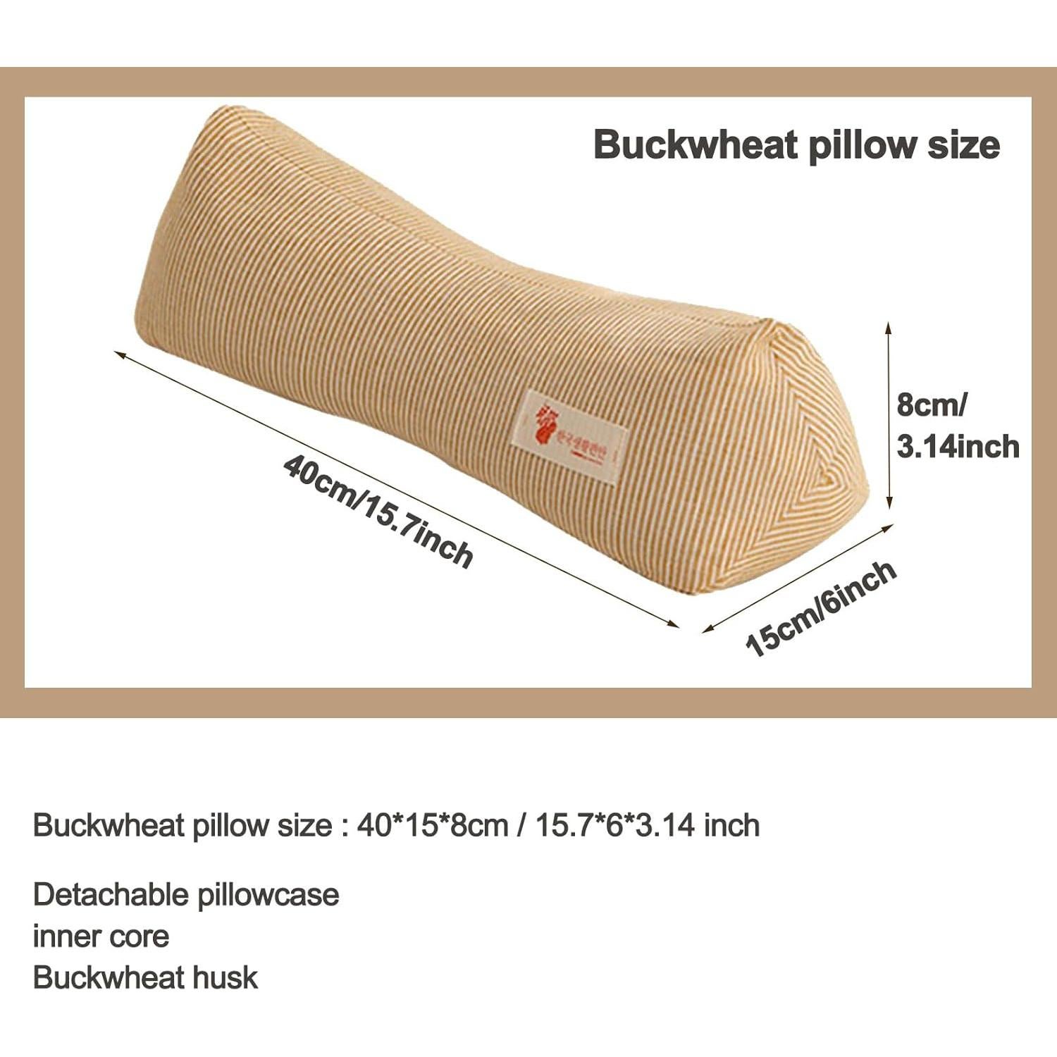 Almohada Cervical Ajustable GCHC-CYL de Trigo Sarraceno 40x15cm