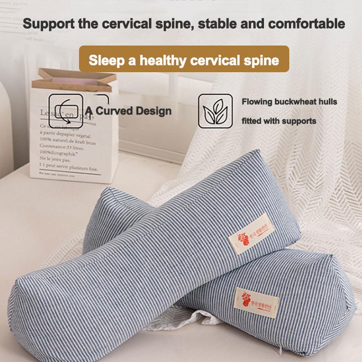 Almohada Cervical Ajustable GCHC-CYL de Trigo Sarraceno 40x15cm