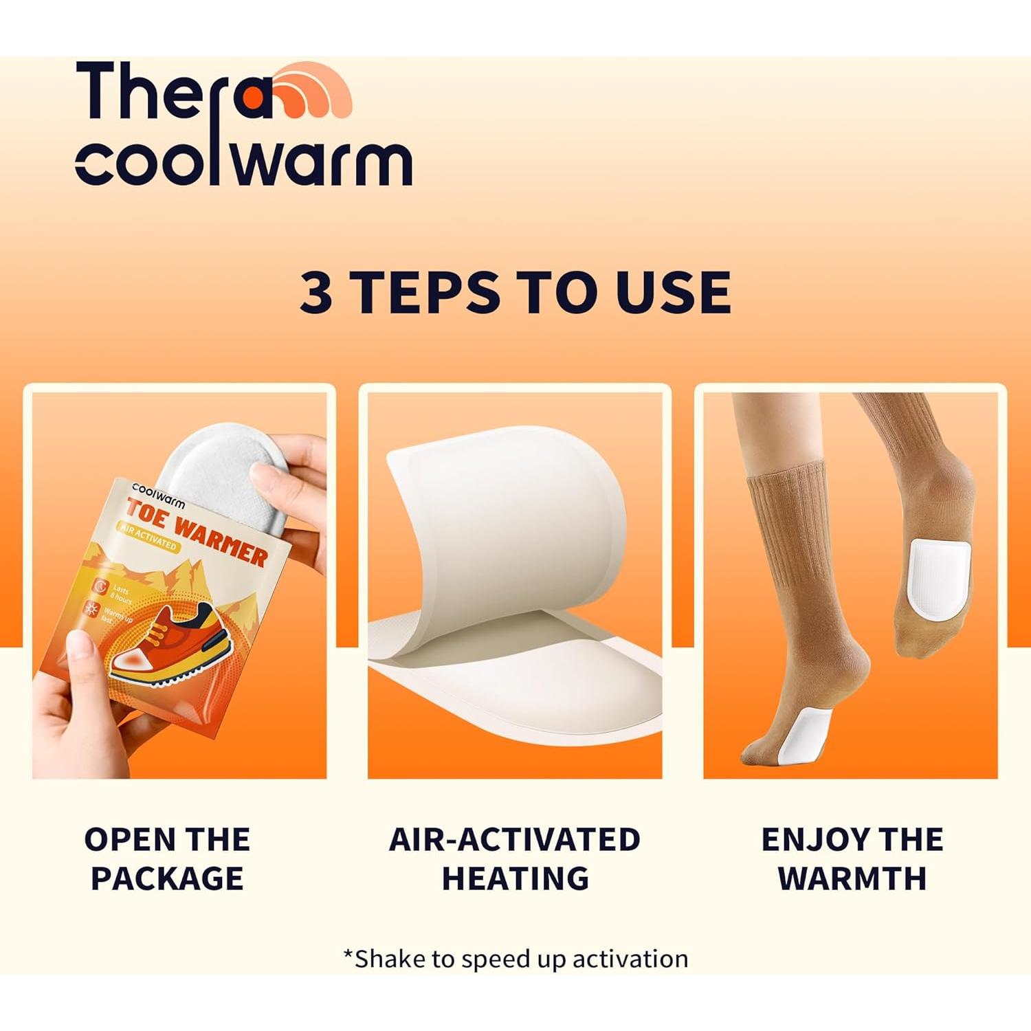 Calentadores de Pies Desechables Thera CoolWarm 10 Unidades