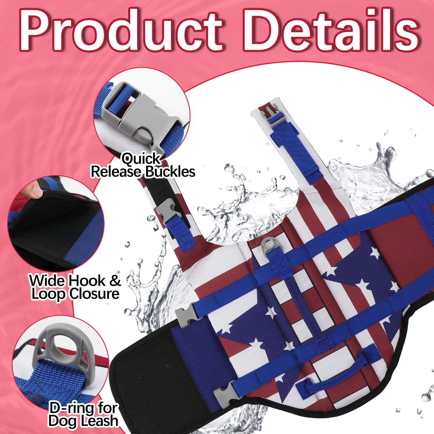 Chaleco de Flotación para Perros EMUST XS FlagStar Ajustable