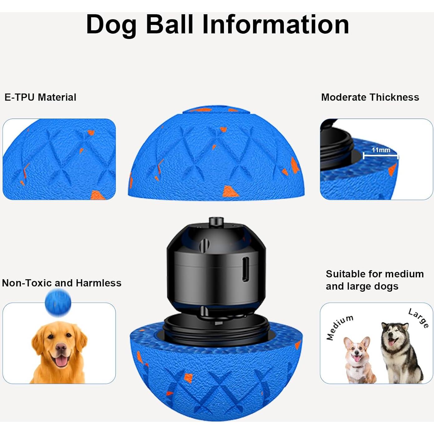 Pelota Interactiva para Perros XINGZUAN, 8 cm, Resistente y Automática