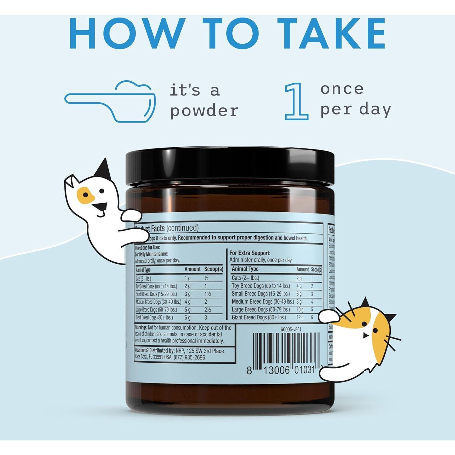 Probióticos Completos Dr. Mercola para Gatos y Perros 90 g