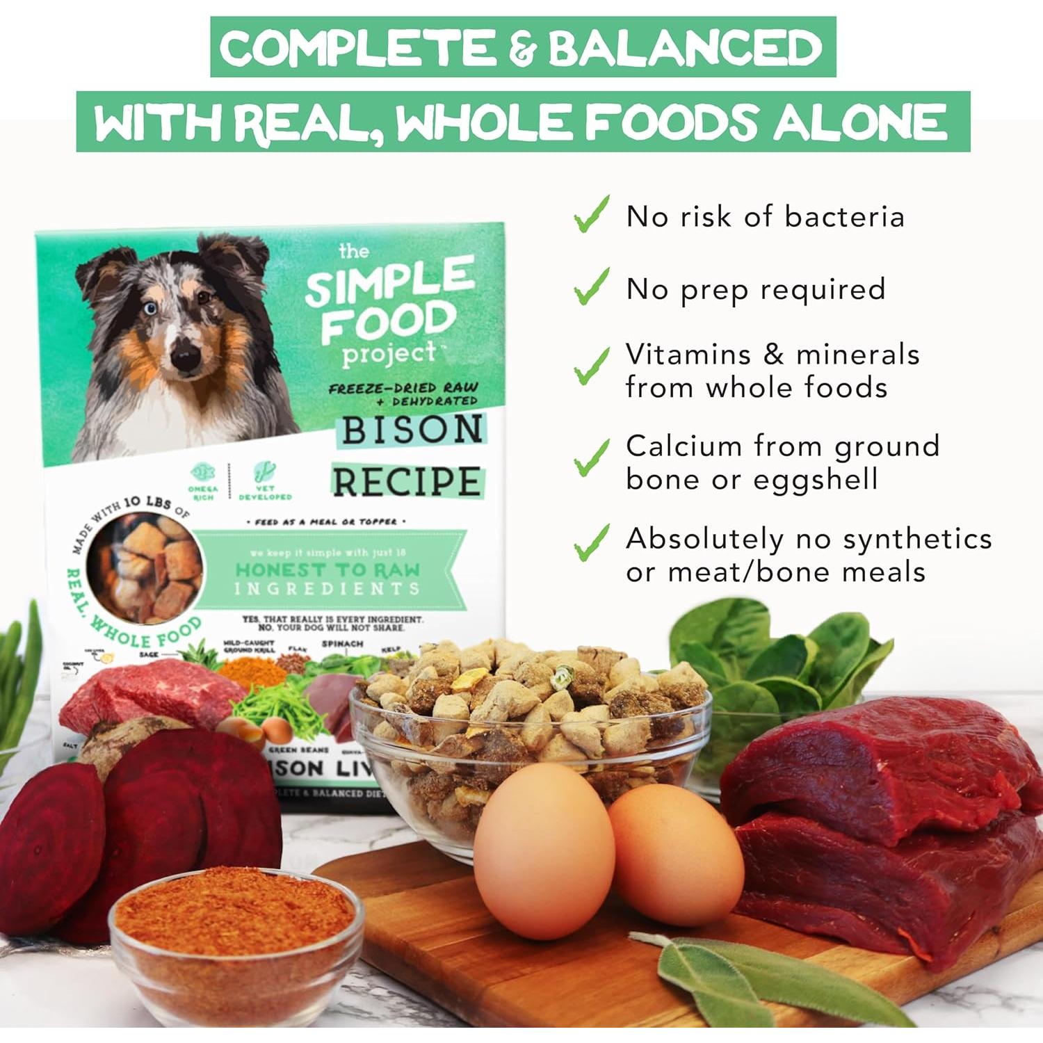 Comida Cruda Liofilizada para Perros Proyecto de Comida Simple - 6 Variedades