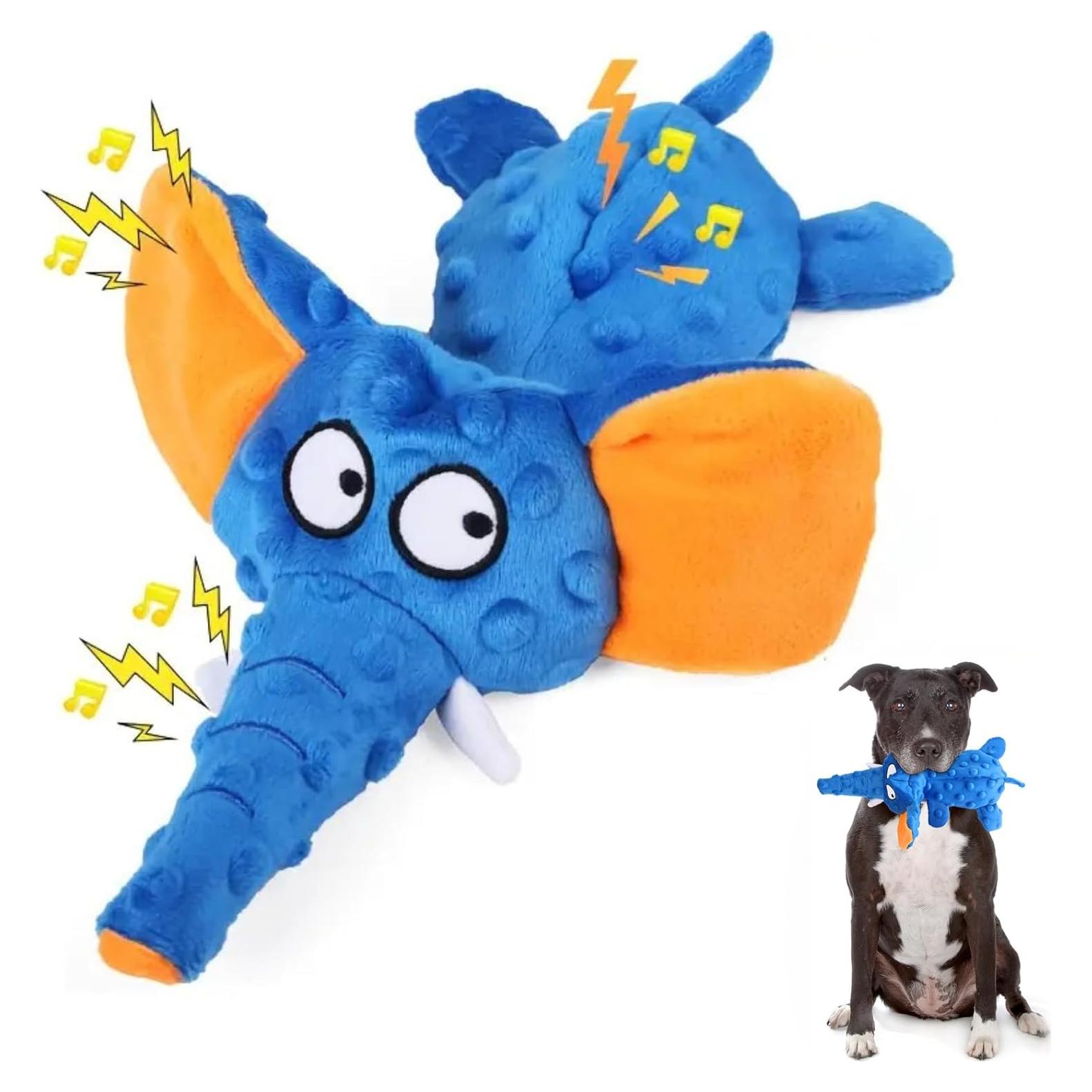 Juguete para Perros Elefante Azul Sin Relleno 30cm Yangzhou