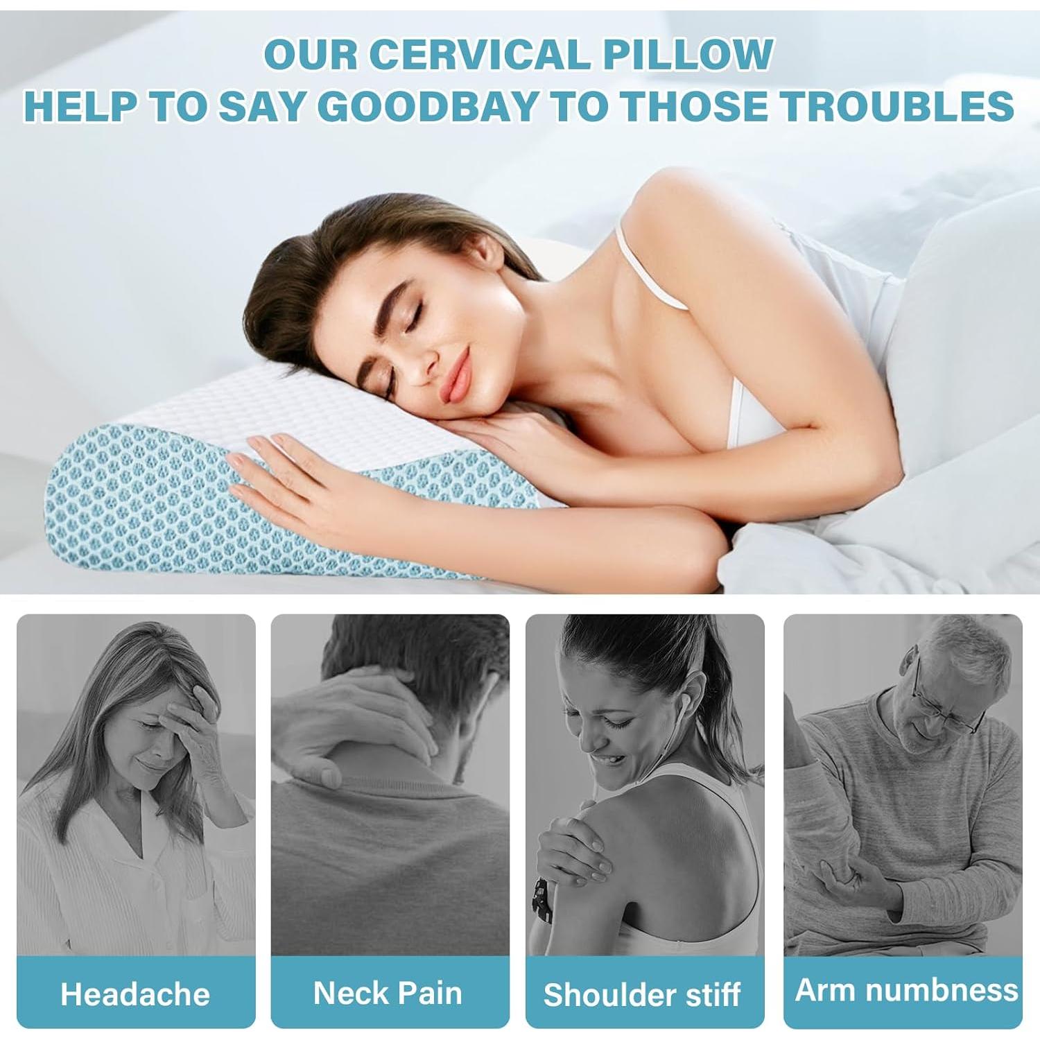 Almohada Cervical Ergonómica BEDCOOL 57x36 cm Ajustable