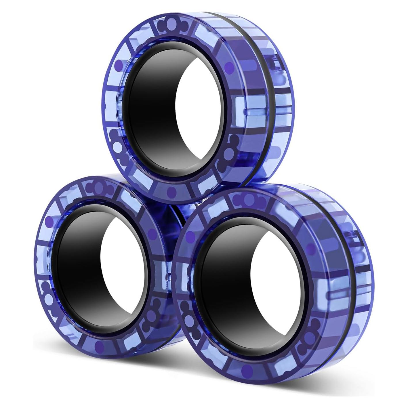 Anillos Magnéticos Jawhock - Set de 3 Juguetes para Alivio del Estrés