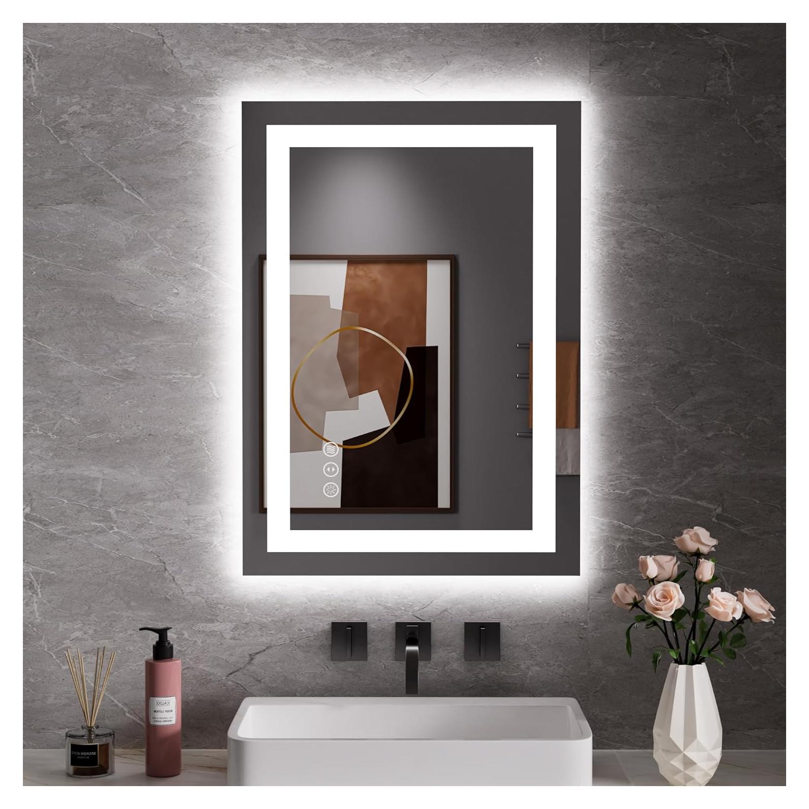 Espejo de Baño LED JISOSO 50.8x71.1cm Anti-vaho Regulable