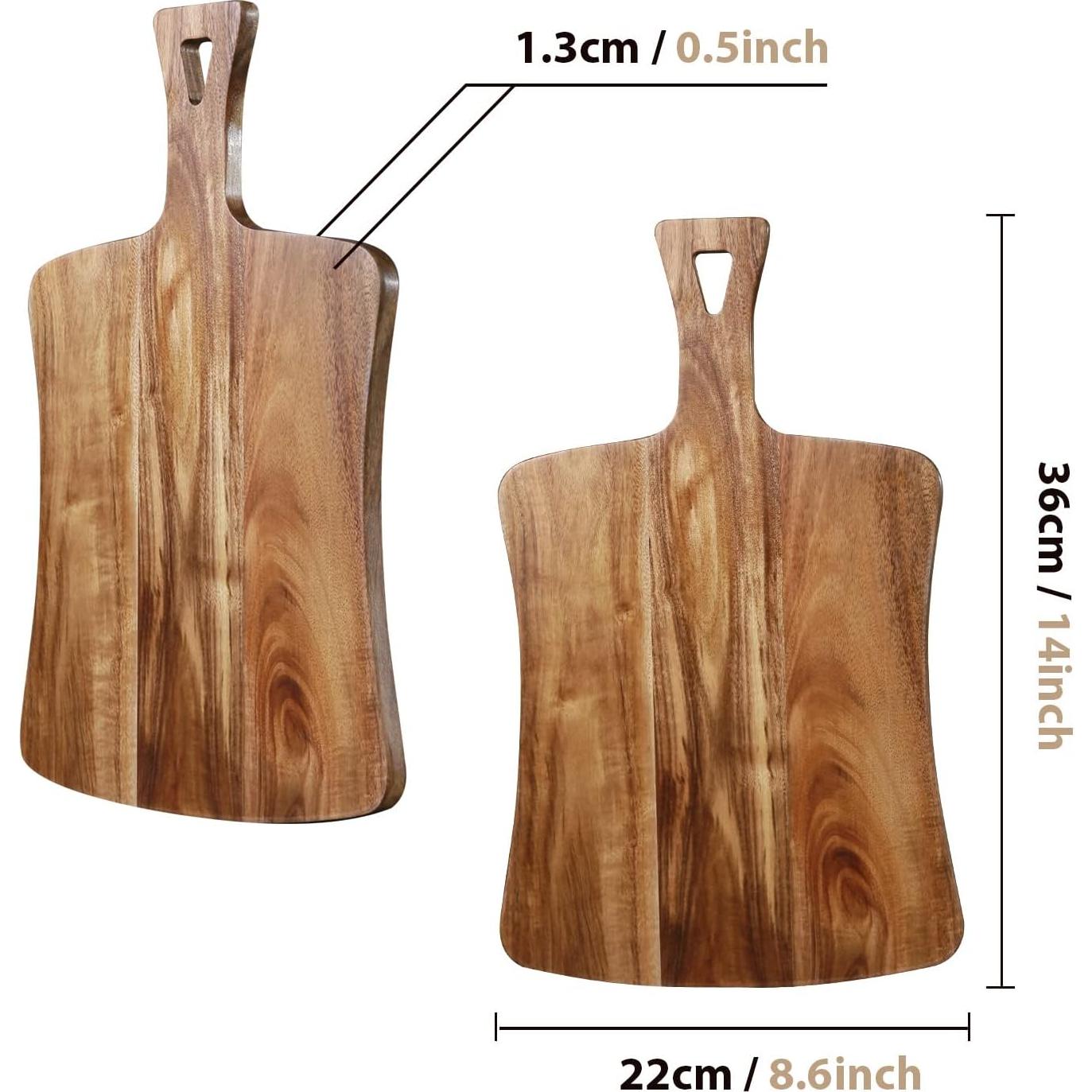 Tabla de Cortar de Madera de Acacia YSTKC 35.5x21.8 cm con Mango