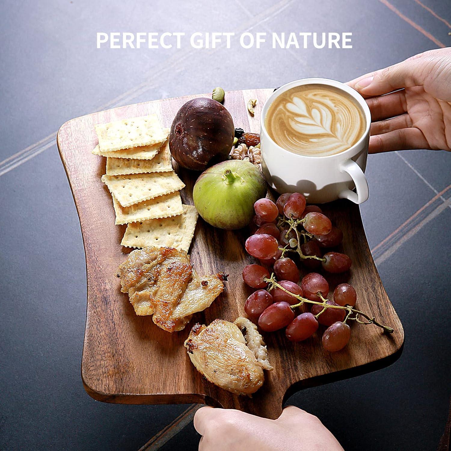 Tabla de Cortar de Madera de Acacia YSTKC 35.5x21.8 cm con Mango