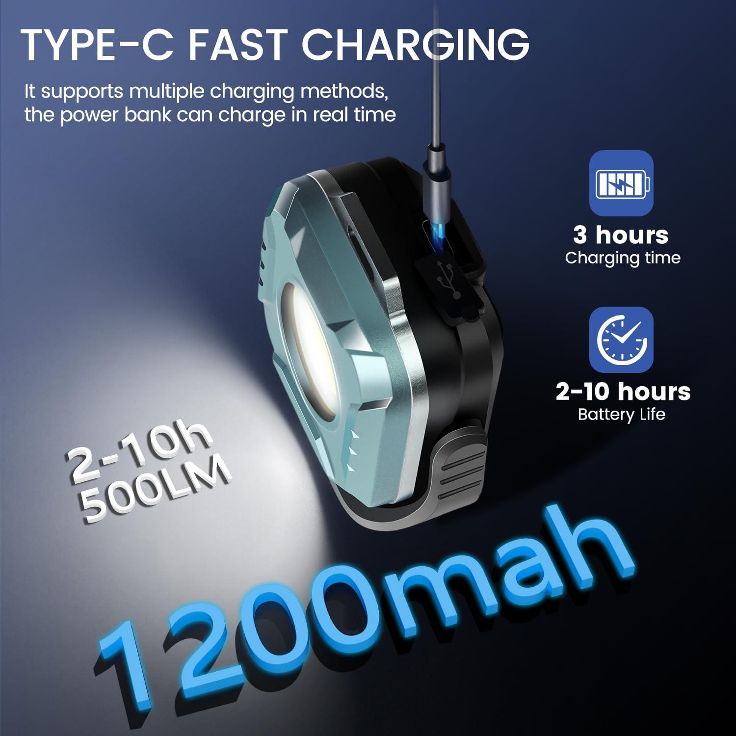 Luz de Trabajo Recargable Gabujau LED 500 Lúmenes Magnética