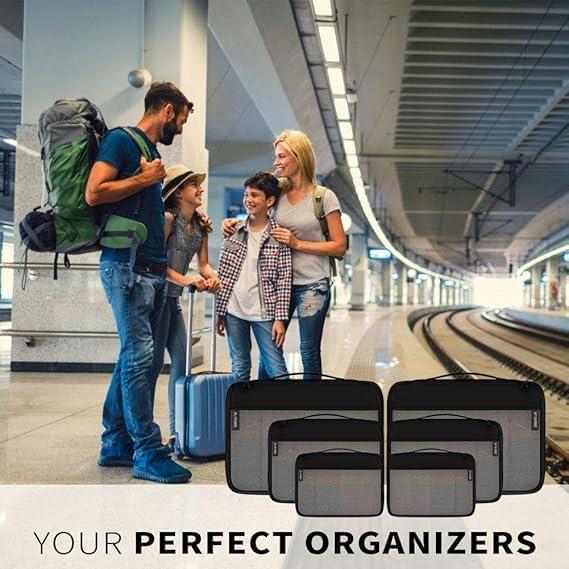 Bolsas Organizadoras de Viaje EASYFUN 6 Piezas Negro