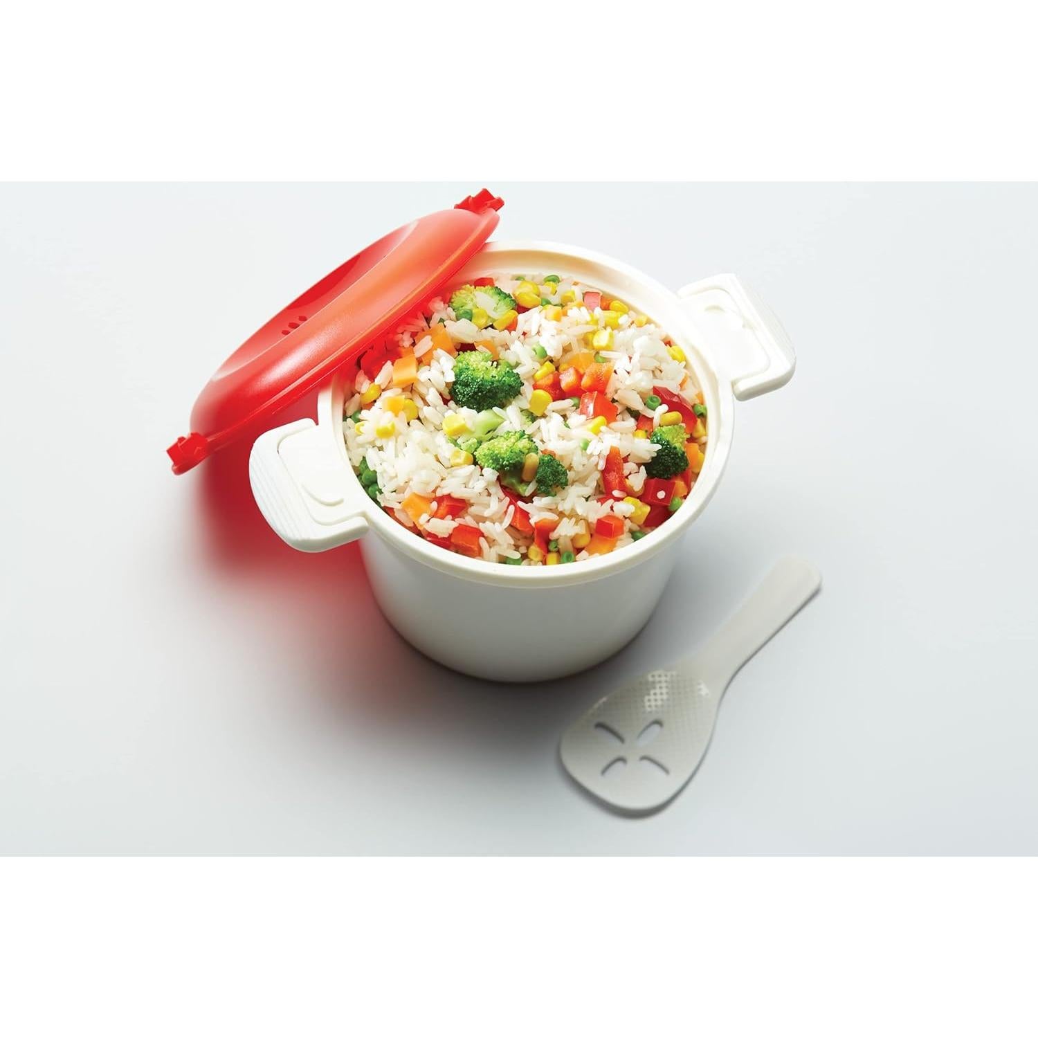 Cocinero de Arroz KitchenCraft - Vaporera Microondas 1.5L BPA Free