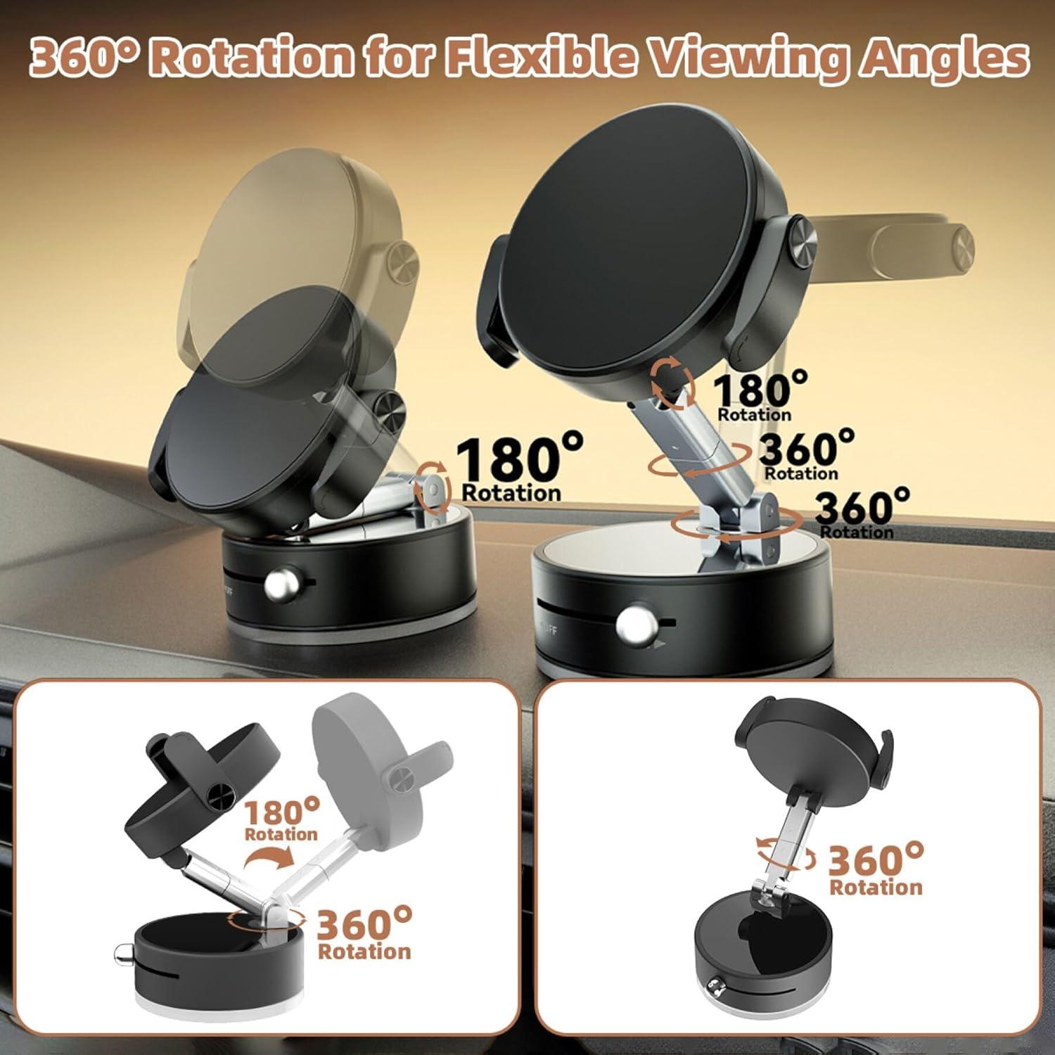 Soporte Magnético para Teléfono SEVENKA 360° con Ventosa