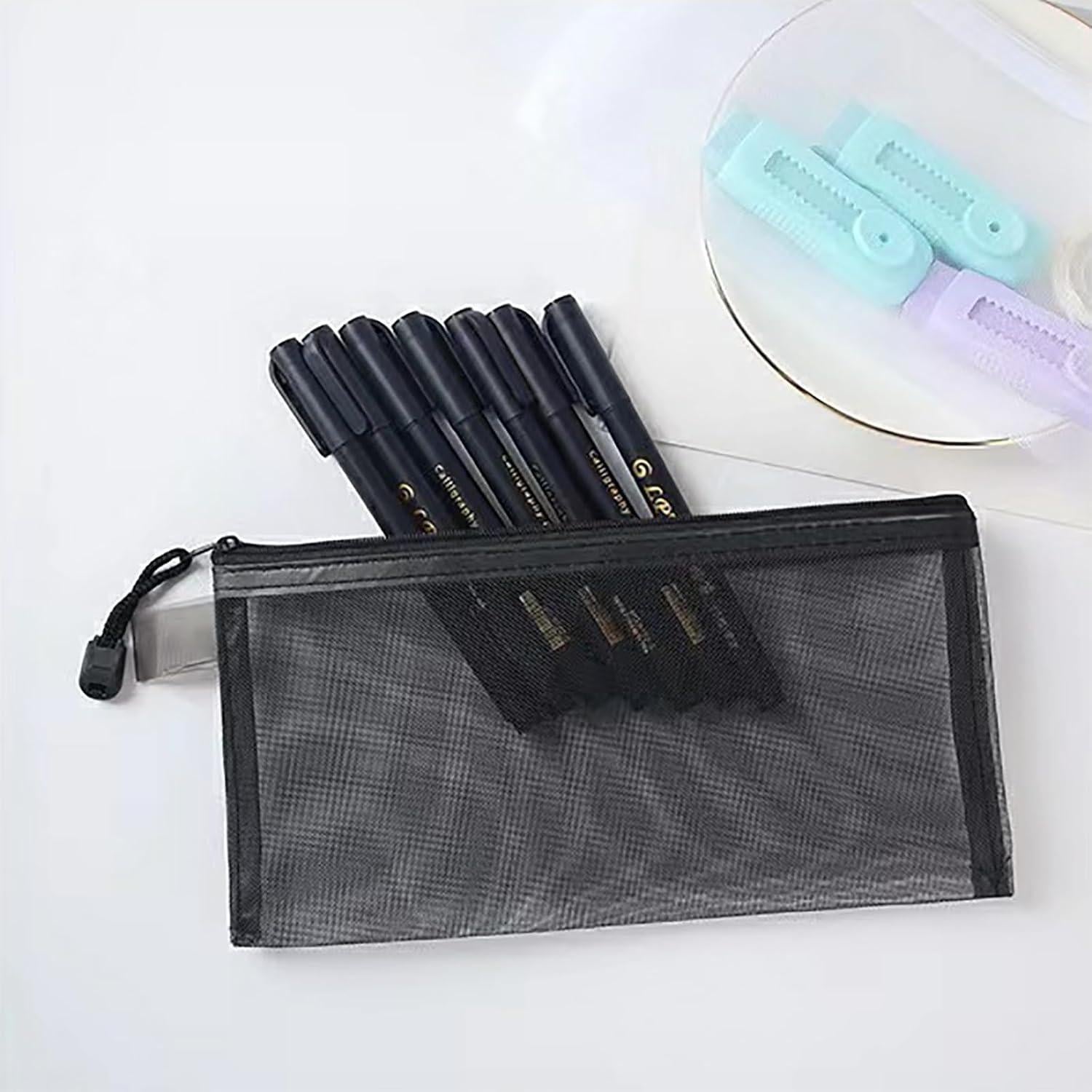 10 Bolsas de Malla con Cremallera OZY para Almacenamiento Negro