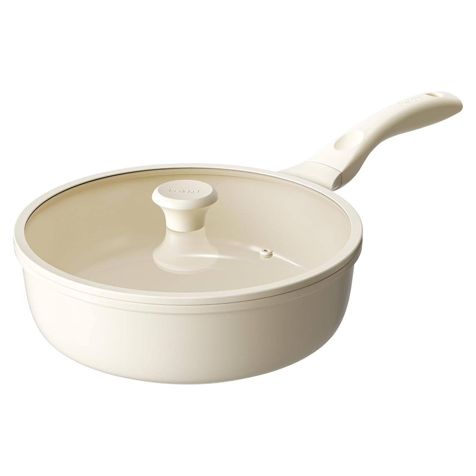 Sartén honda antiadherente Redchef 25.4cm cerámica beige