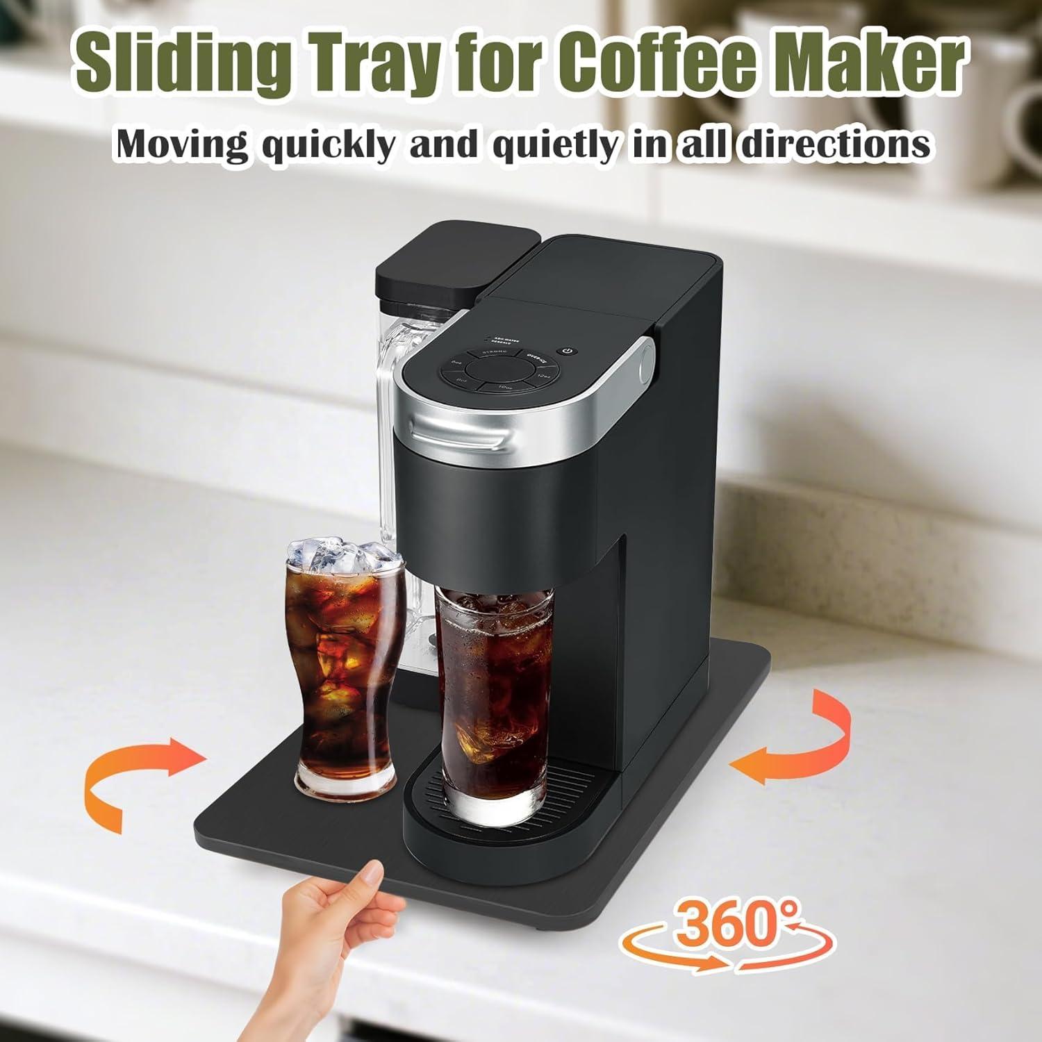 Bandeja Deslizante para Cafetera Xykzra 33x24 cm Negra