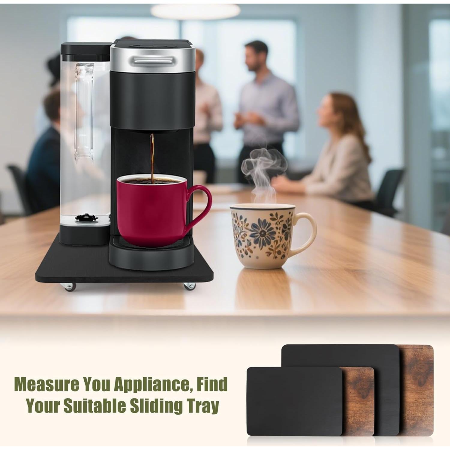 Bandeja Deslizante para Cafetera Xykzra 33x24 cm Negra